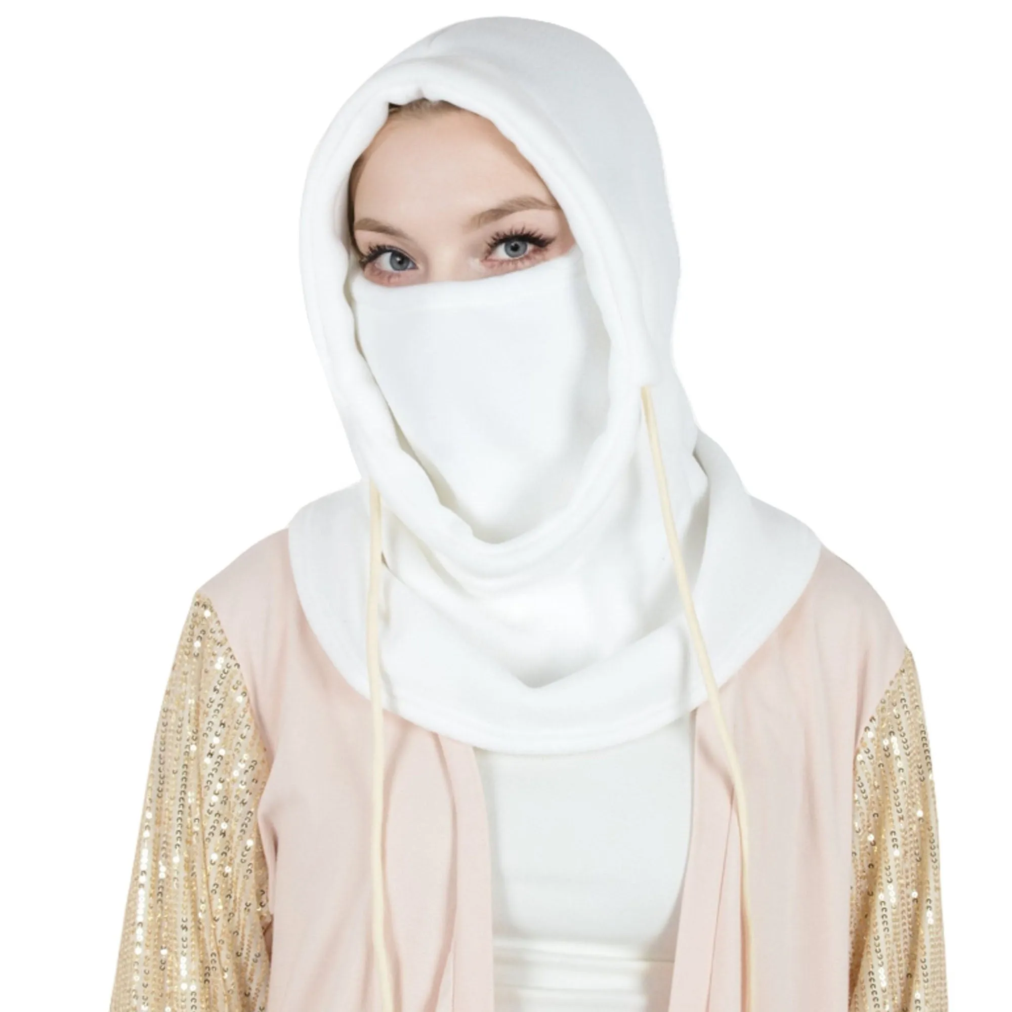 Alilang Winter Fleece Face Mask Balaclava Warm Neck Face Cover Hat Cap Hooded Scarf for Men and Women