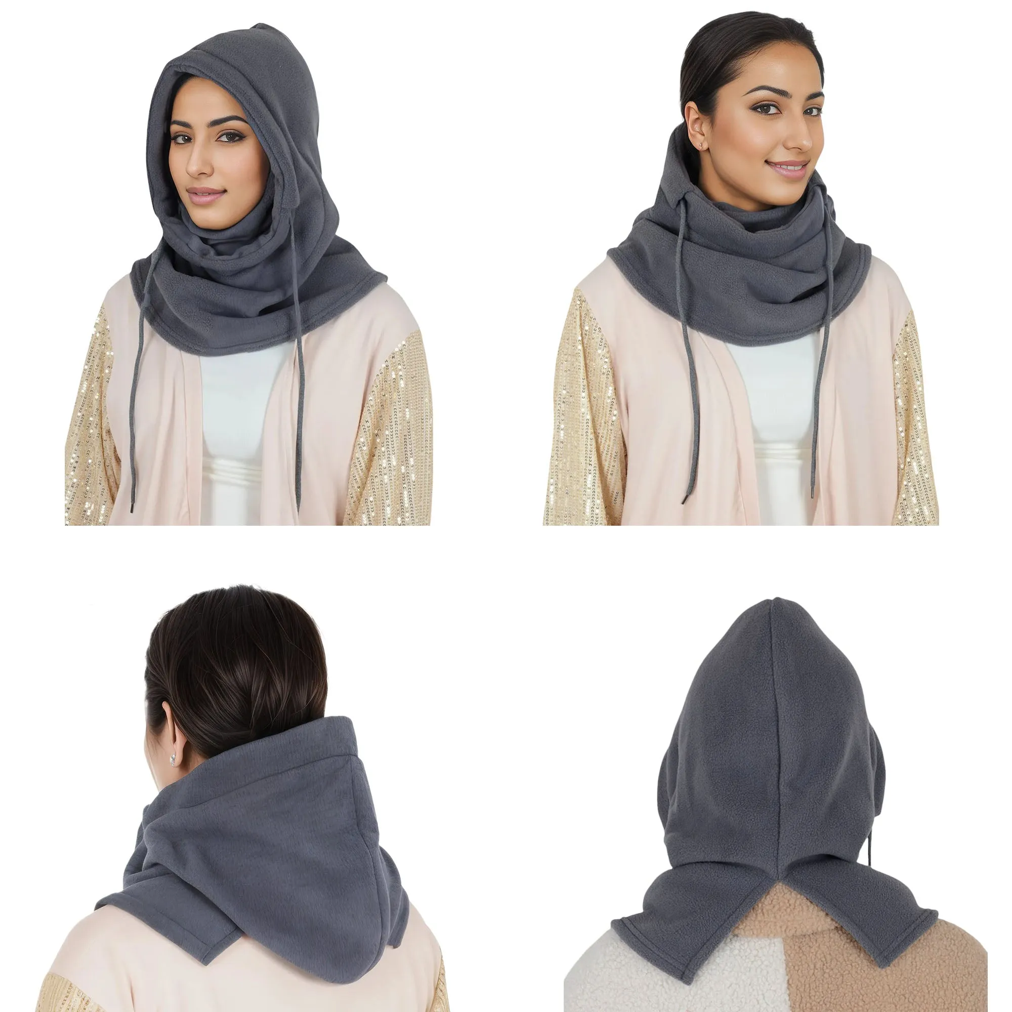 Alilang Winter Fleece Face Mask Balaclava Warm Neck Face Cover Hat Cap Hooded Scarf for Men and Women
