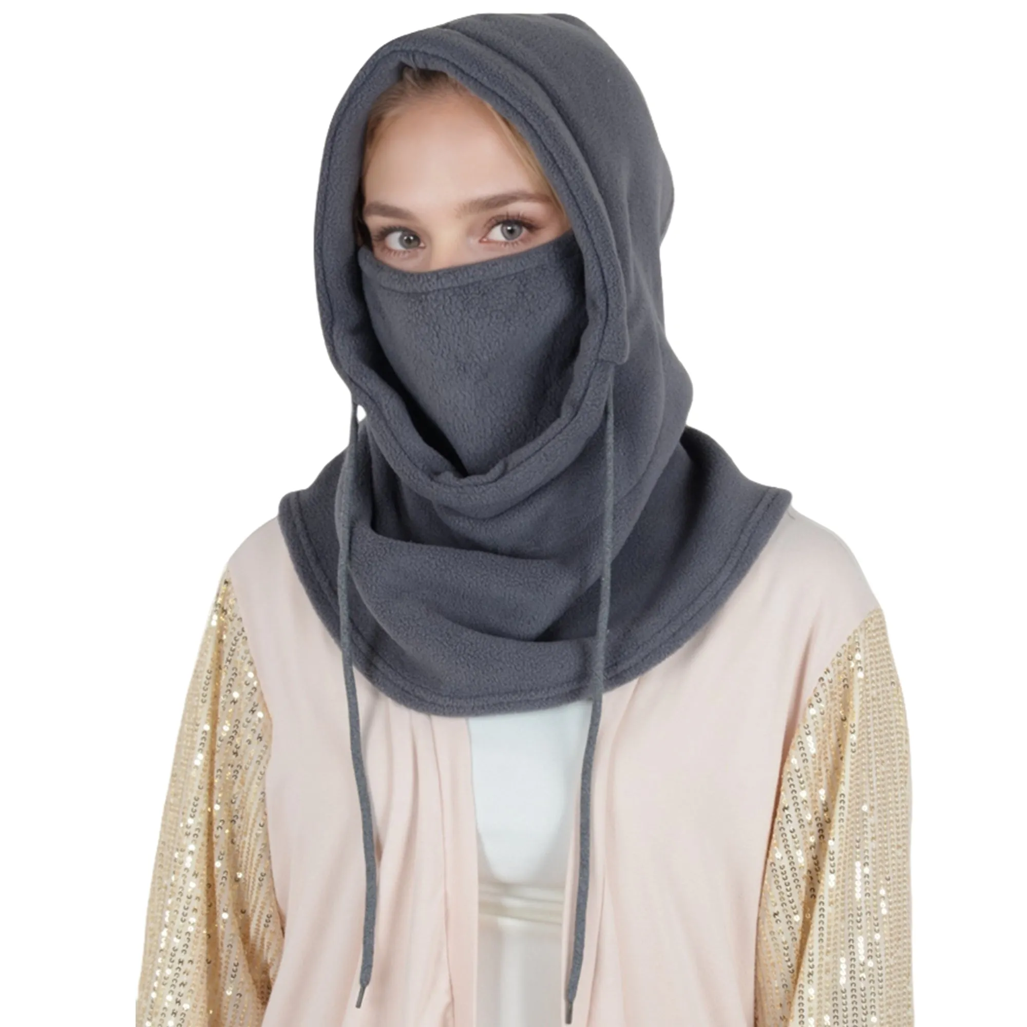 Alilang Winter Fleece Face Mask Balaclava Warm Neck Face Cover Hat Cap Hooded Scarf for Men and Women