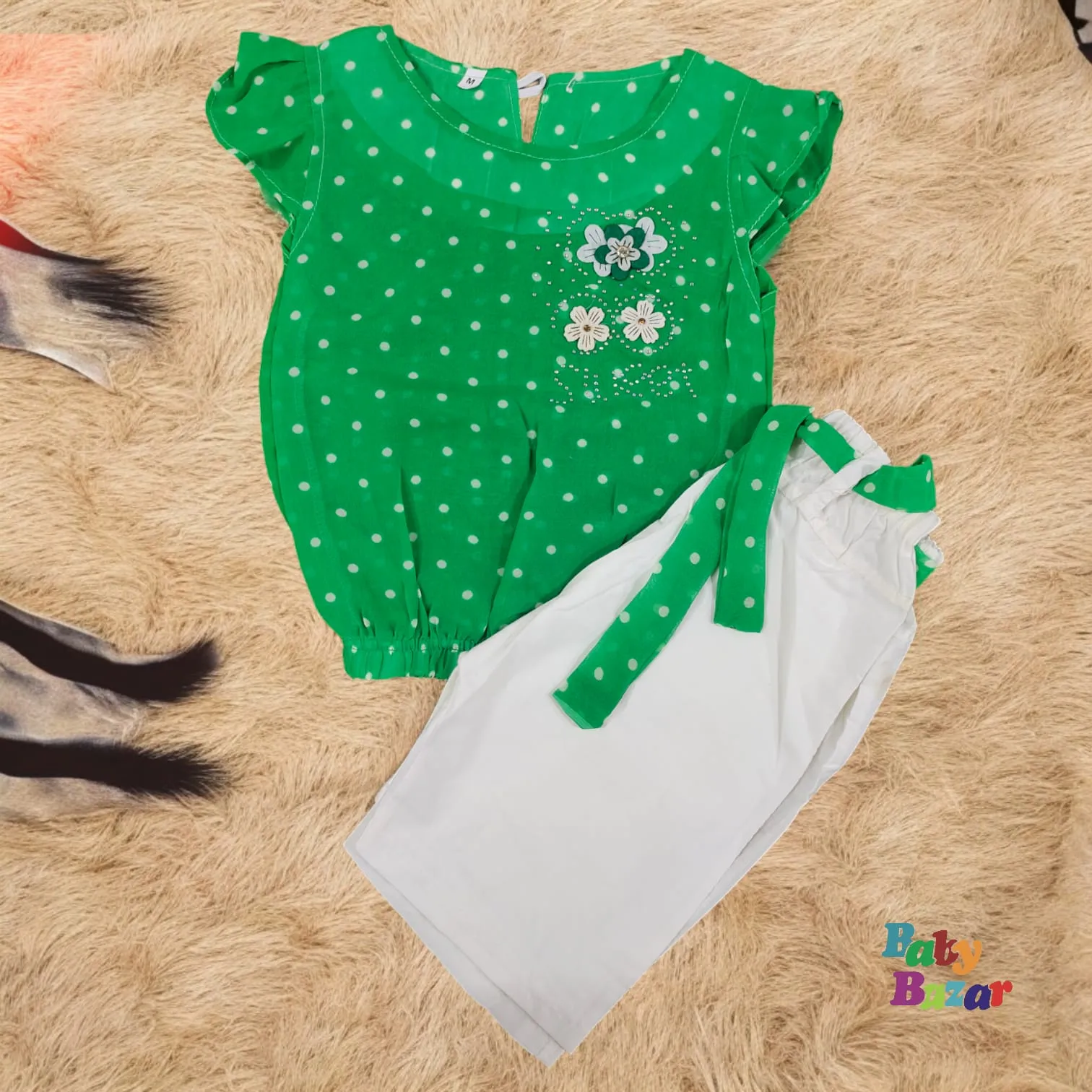 Beautiful 14 August Dress For baby Girl(Green)