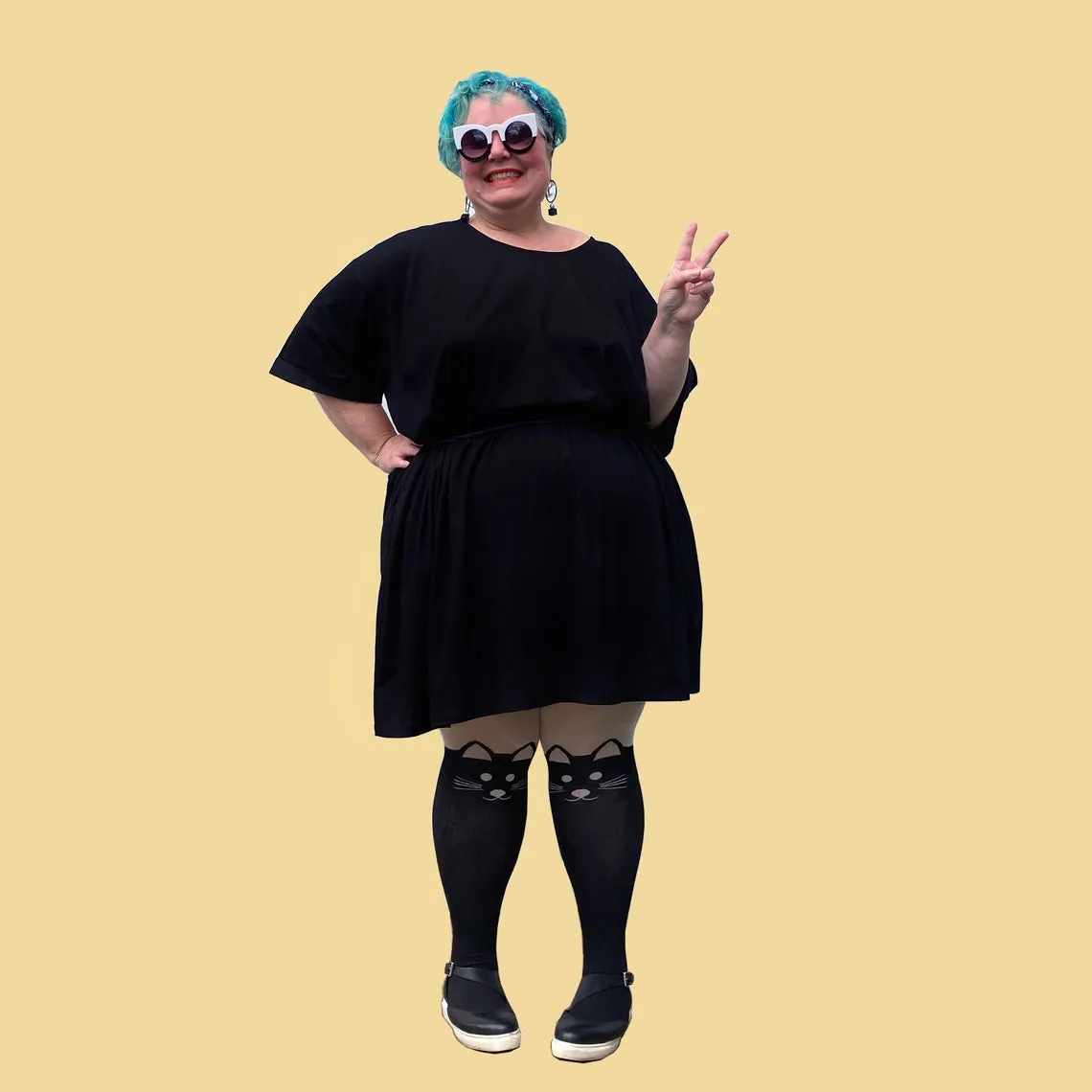 Black Frankie Oversized Tshirt Bamboo Dress Plus Size