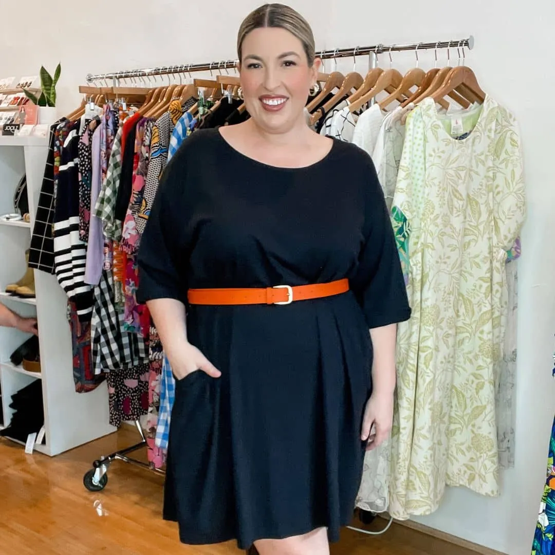 Black Frankie Oversized Tshirt Bamboo Dress Plus Size
