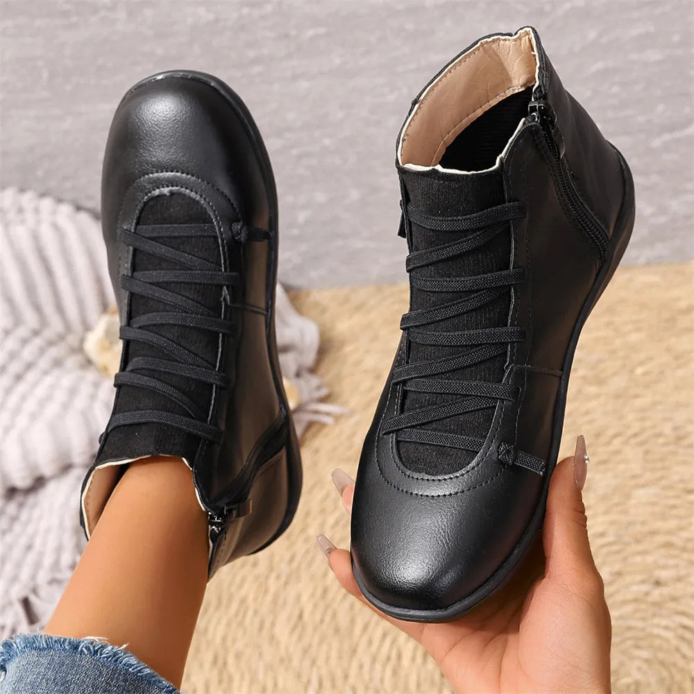 British Style Low-Top European and  Martin Boots Casual Short Boots