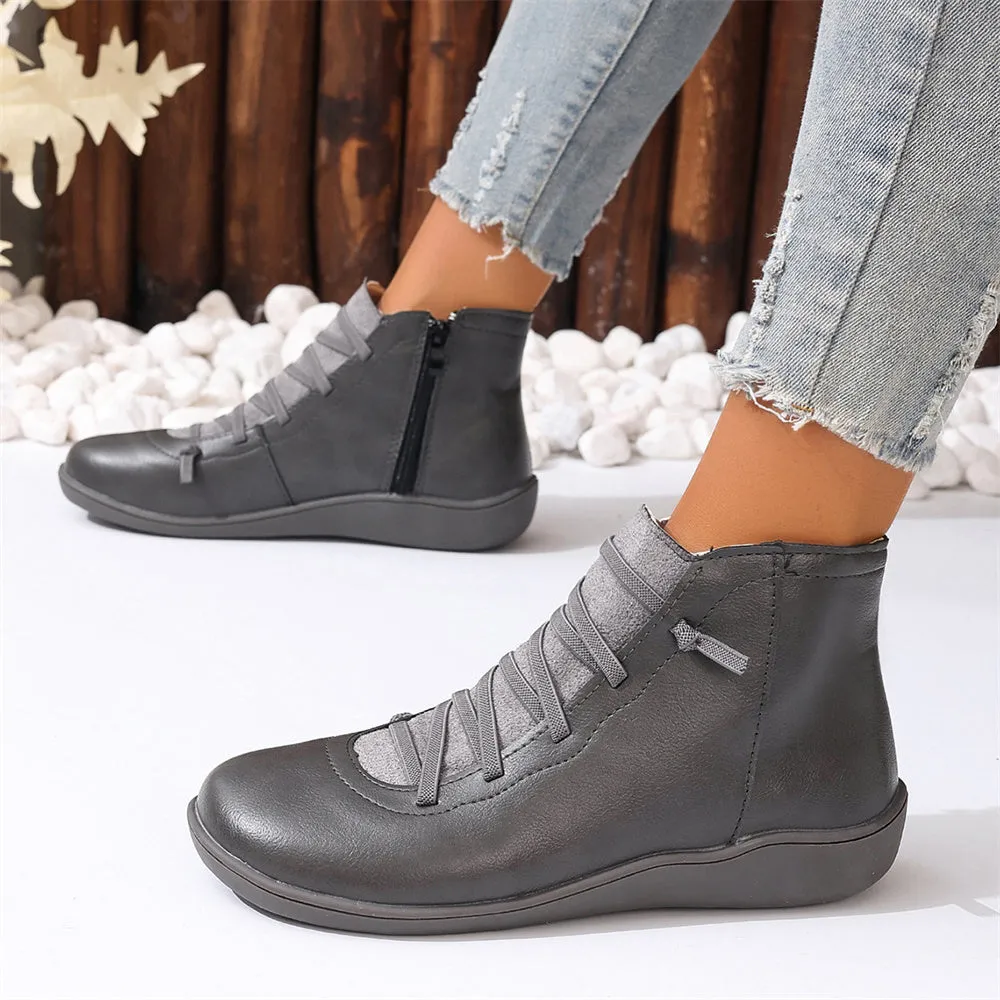 British Style Low-Top European and  Martin Boots Casual Short Boots
