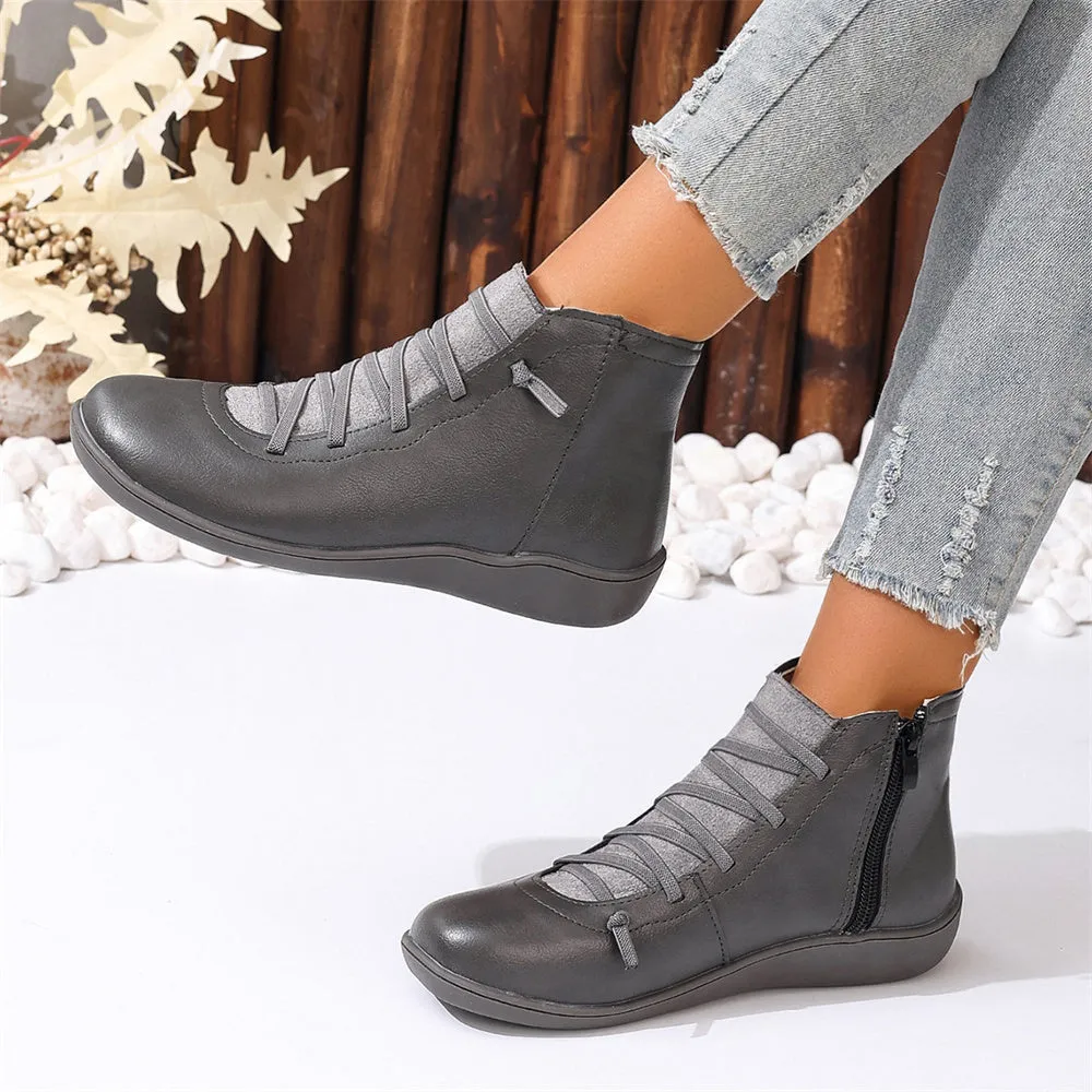 British Style Low-Top European and  Martin Boots Casual Short Boots