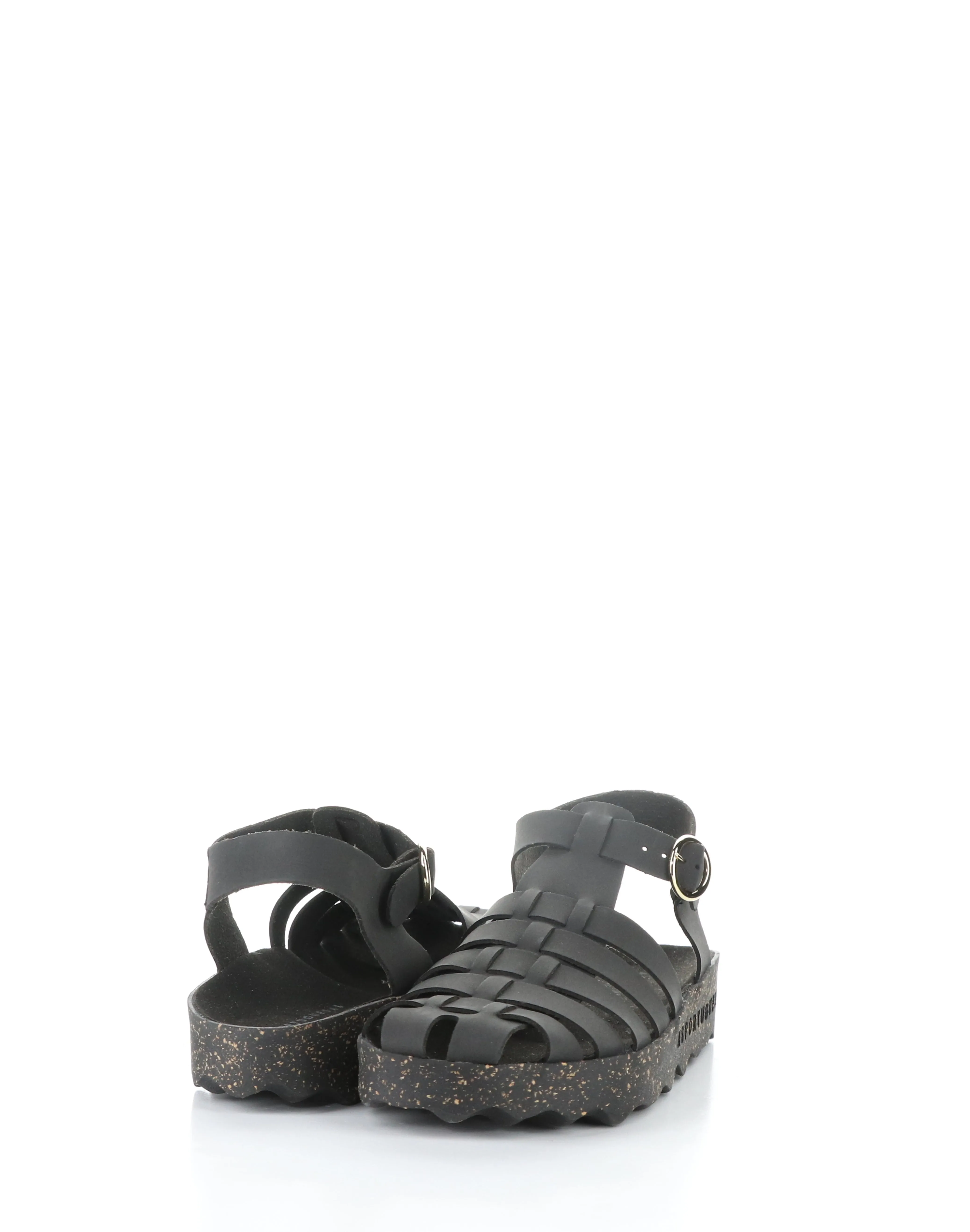 CALIX277ASP 000 BLACK Round Toe Sandals