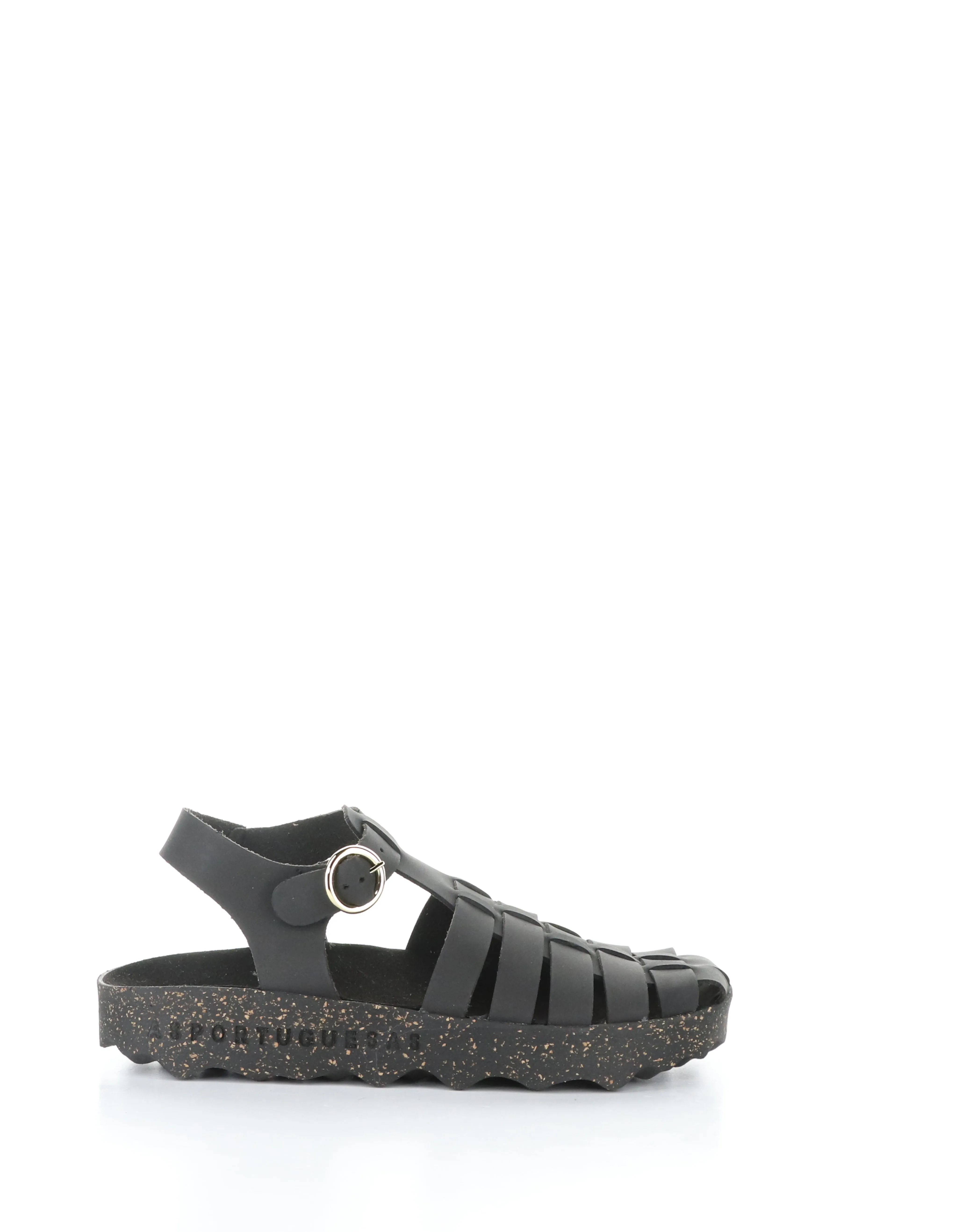 CALIX277ASP 000 BLACK Round Toe Sandals