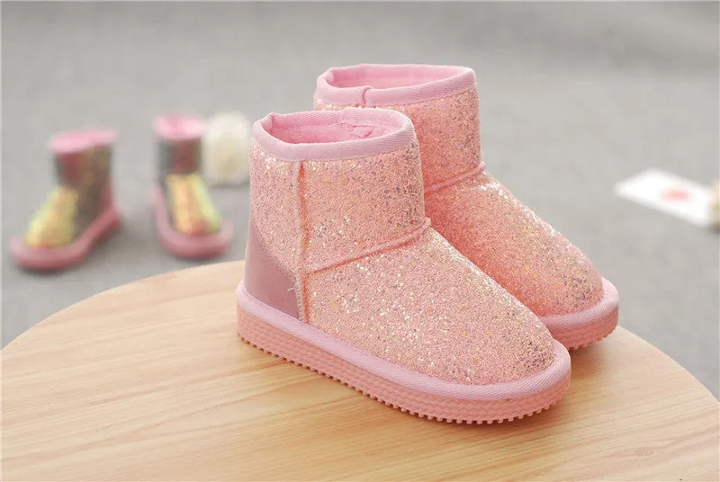Children Winter Snow Boots Sequins Princess Boots
