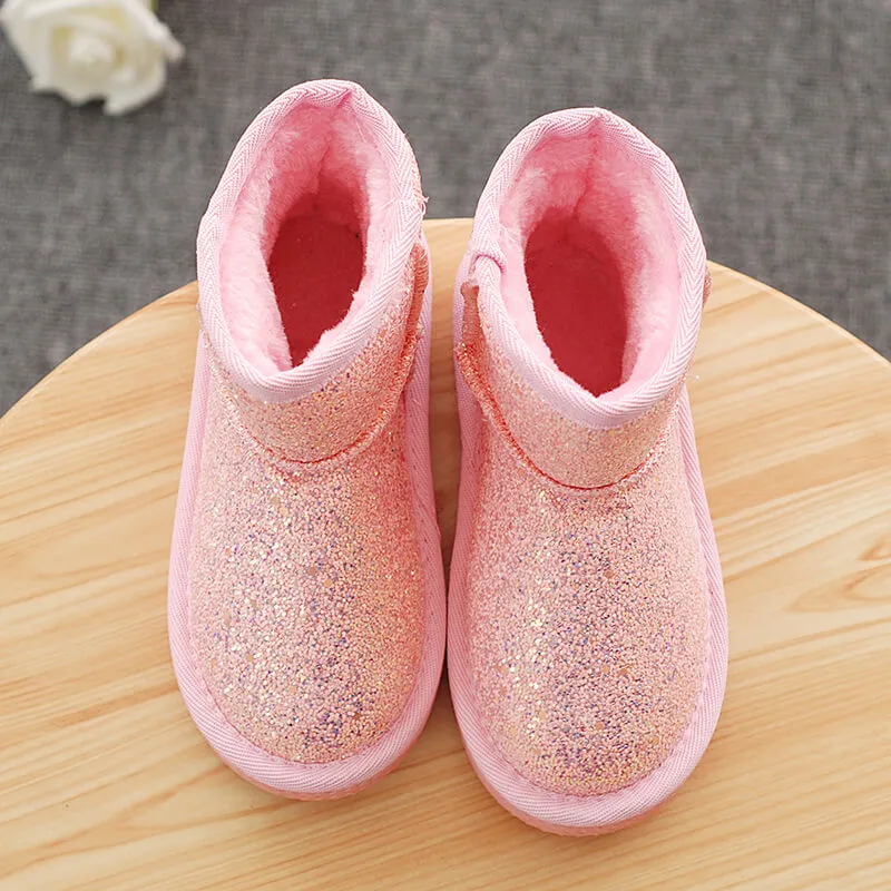 Children Winter Snow Boots Sequins Princess Boots