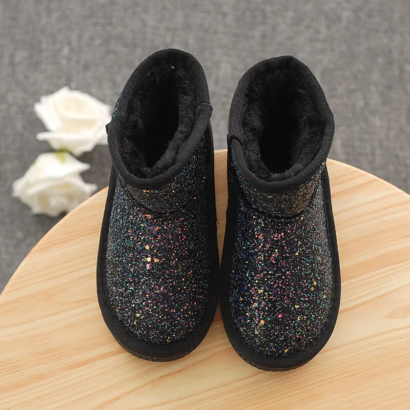 Children Winter Snow Boots Sequins Princess Boots