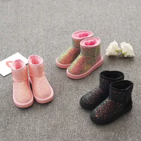 Children Winter Snow Boots Sequins Princess Boots