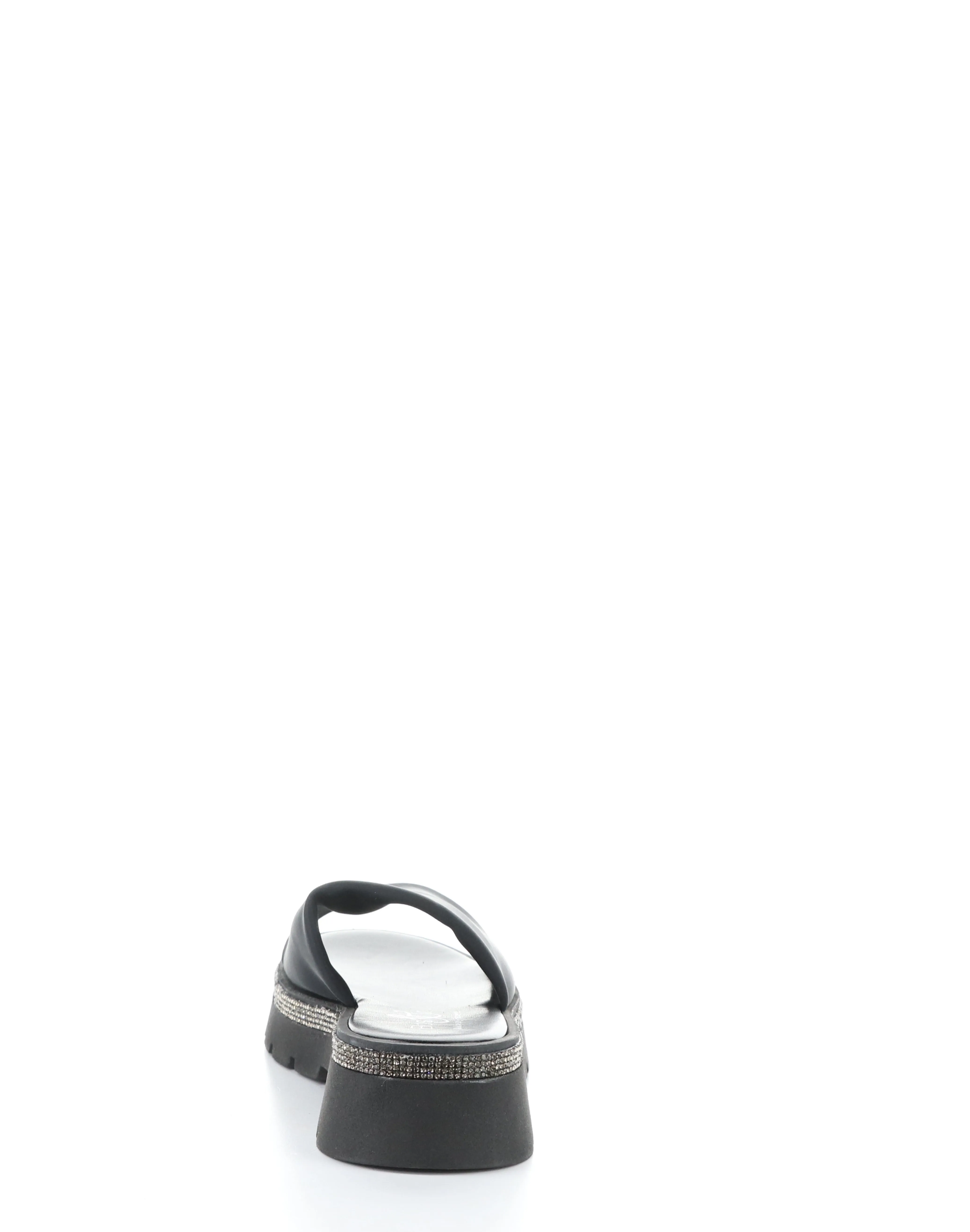 COUNSIL BLACK Round Toe Sandals