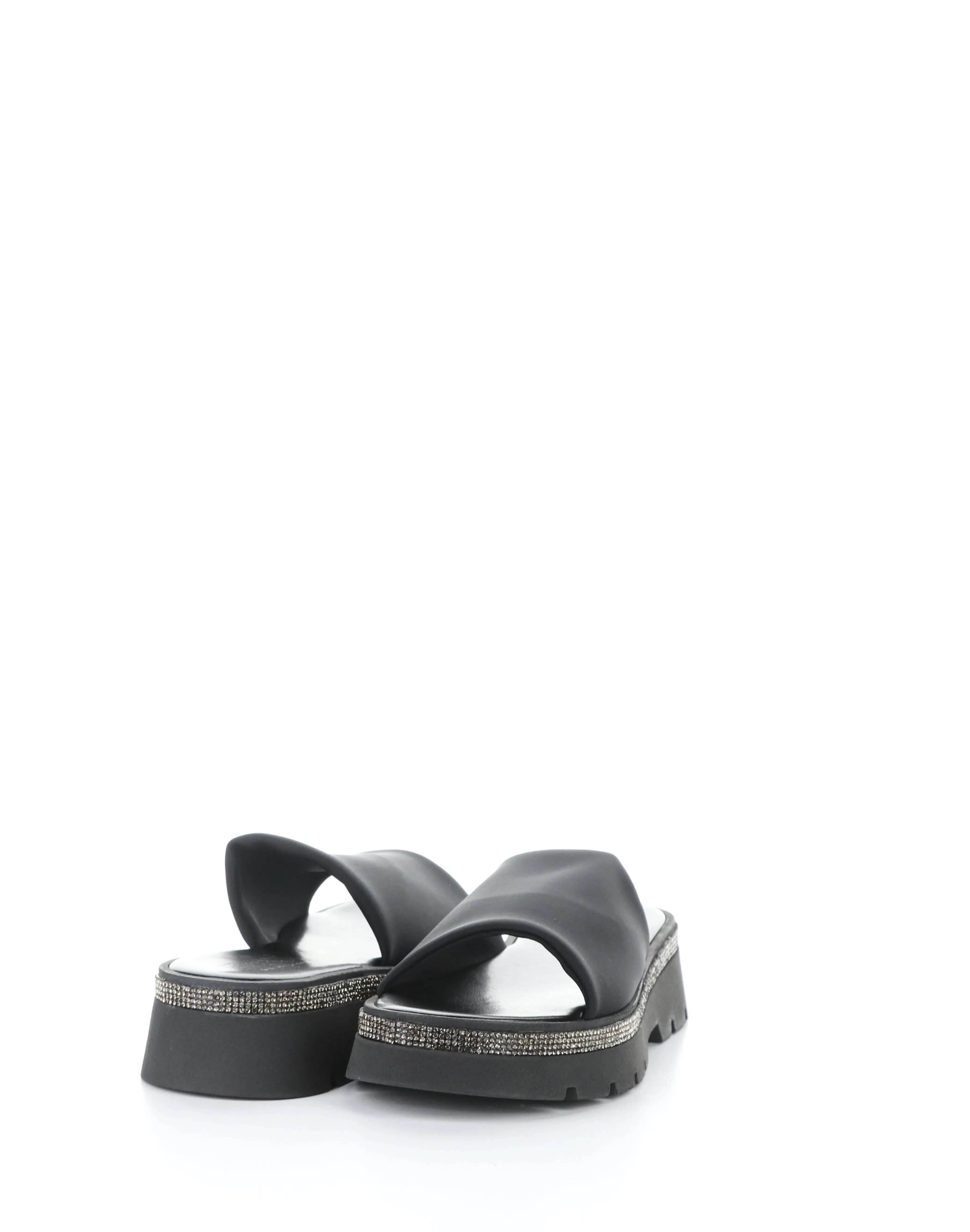 COUNSIL BLACK Round Toe Sandals