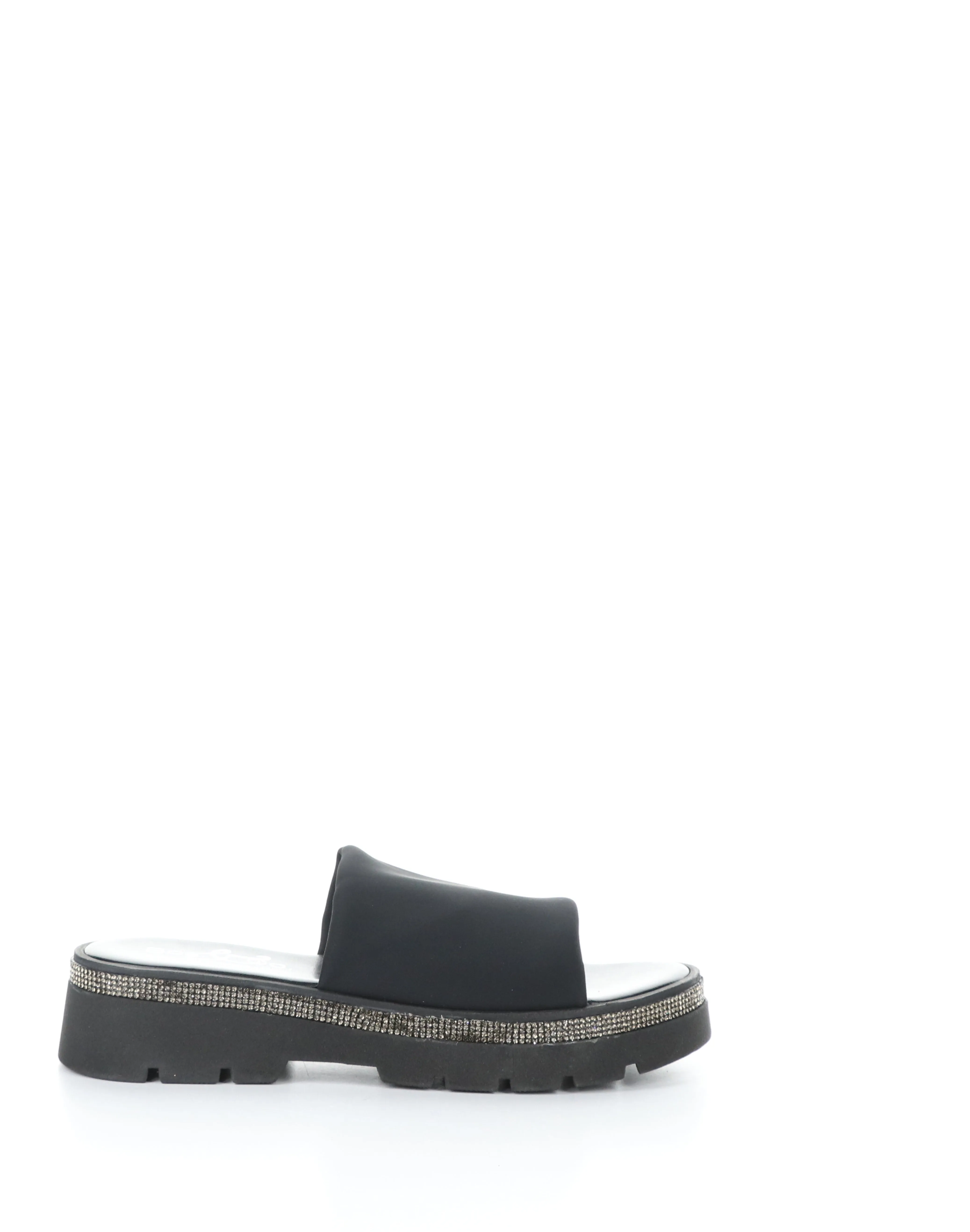 COUNSIL BLACK Round Toe Sandals