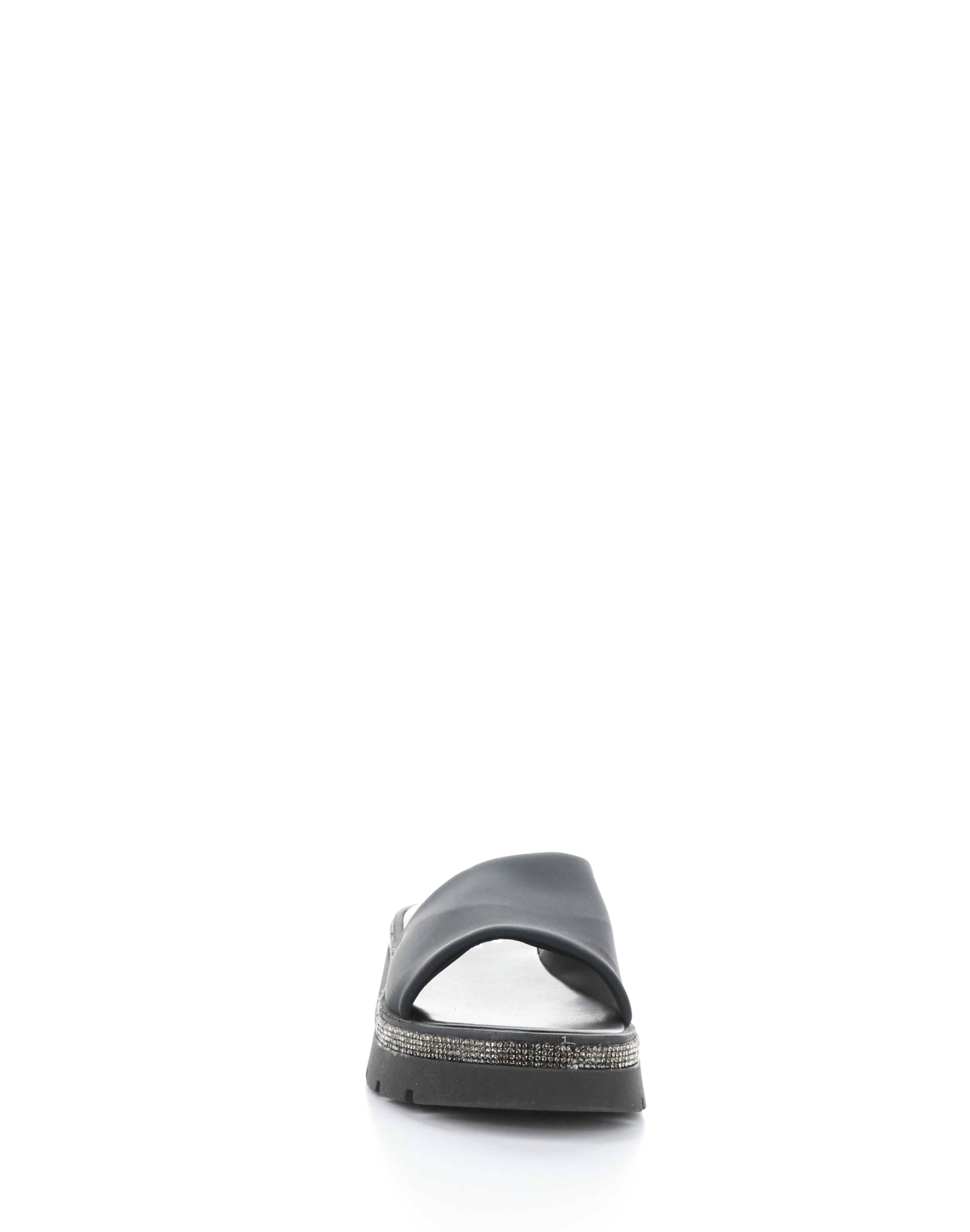 COUNSIL BLACK Round Toe Sandals