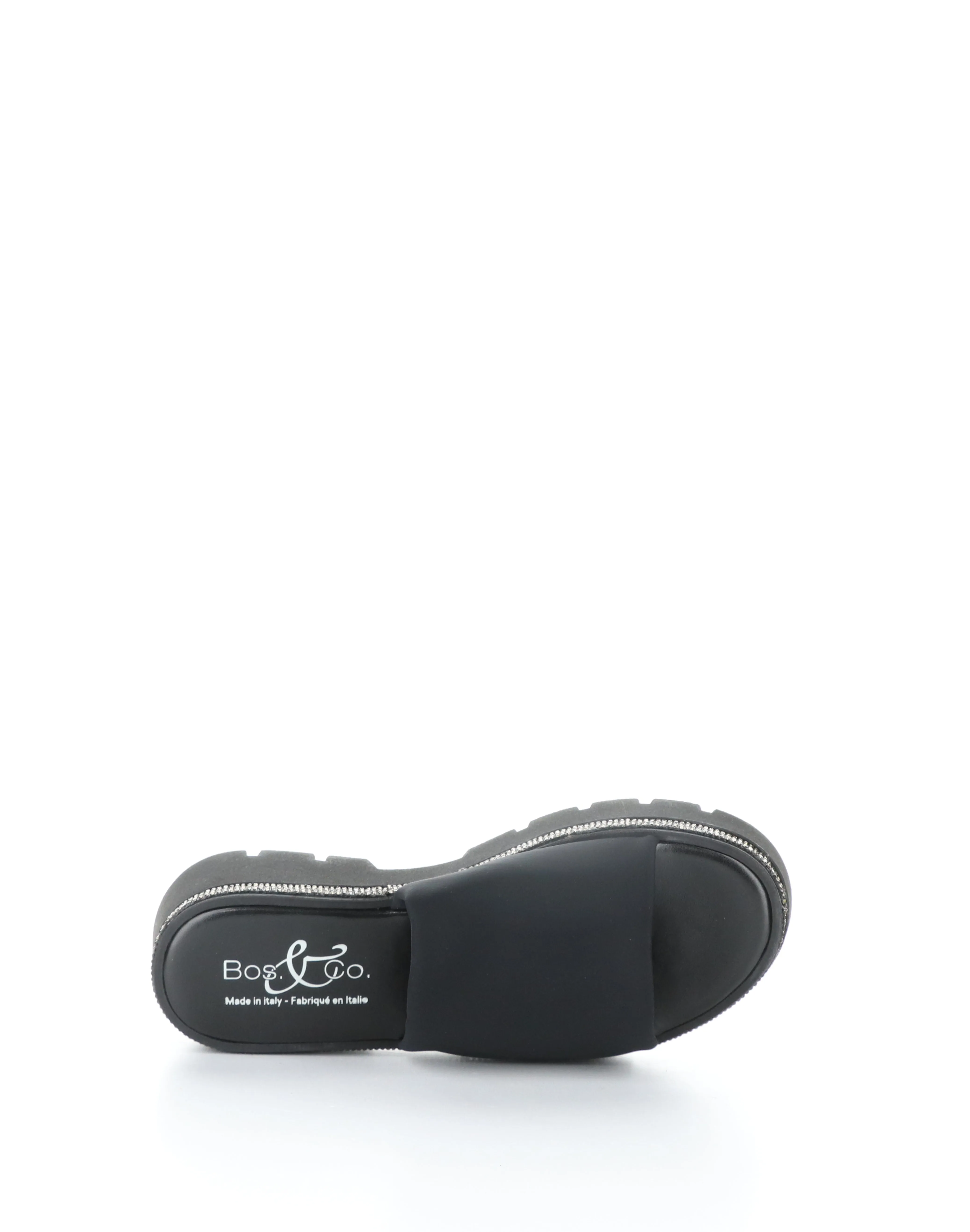 COUNSIL BLACK Round Toe Sandals