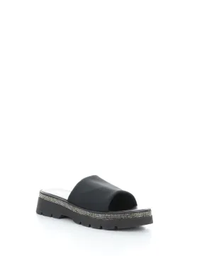 COUNSIL BLACK Round Toe Sandals