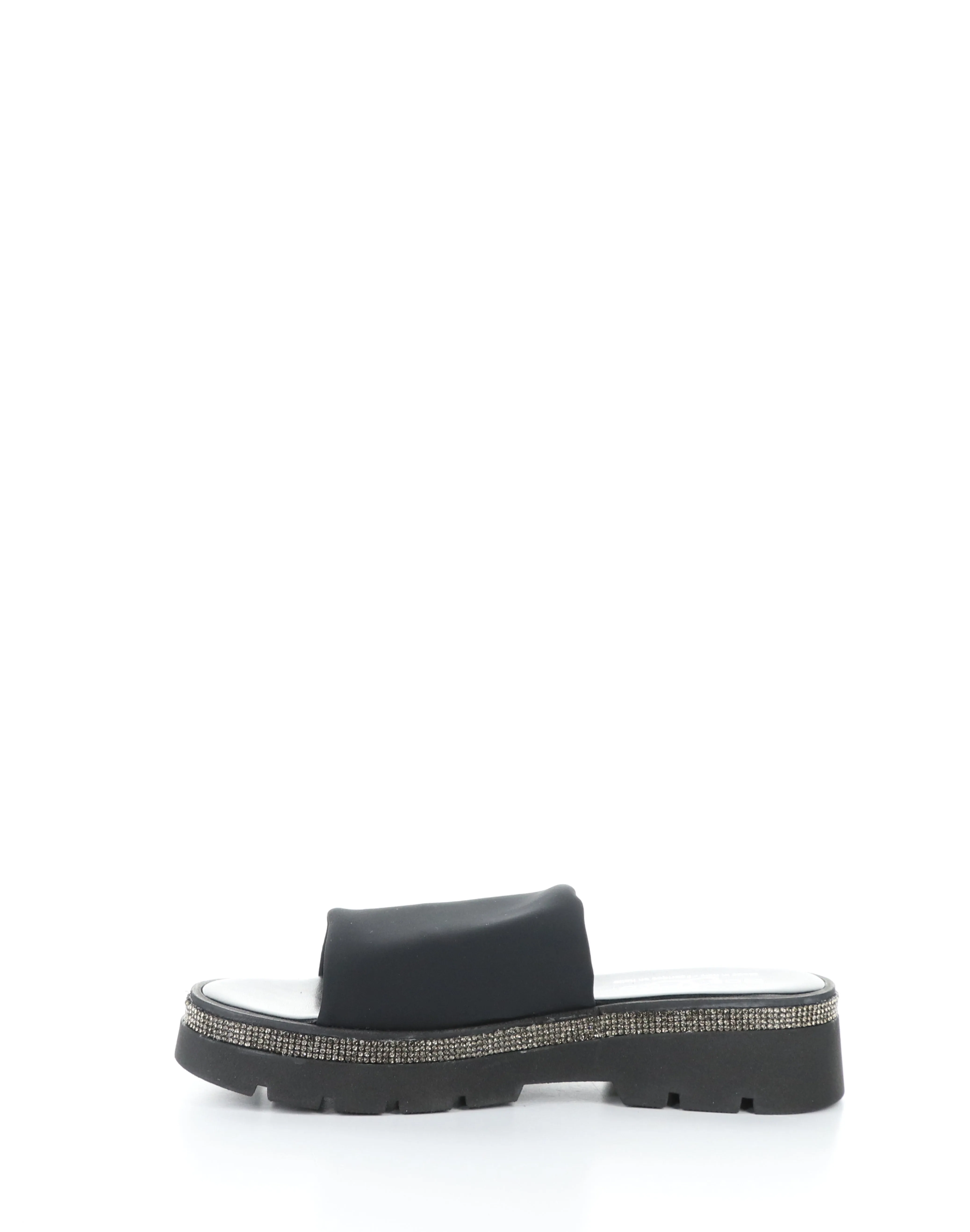 COUNSIL BLACK Round Toe Sandals
