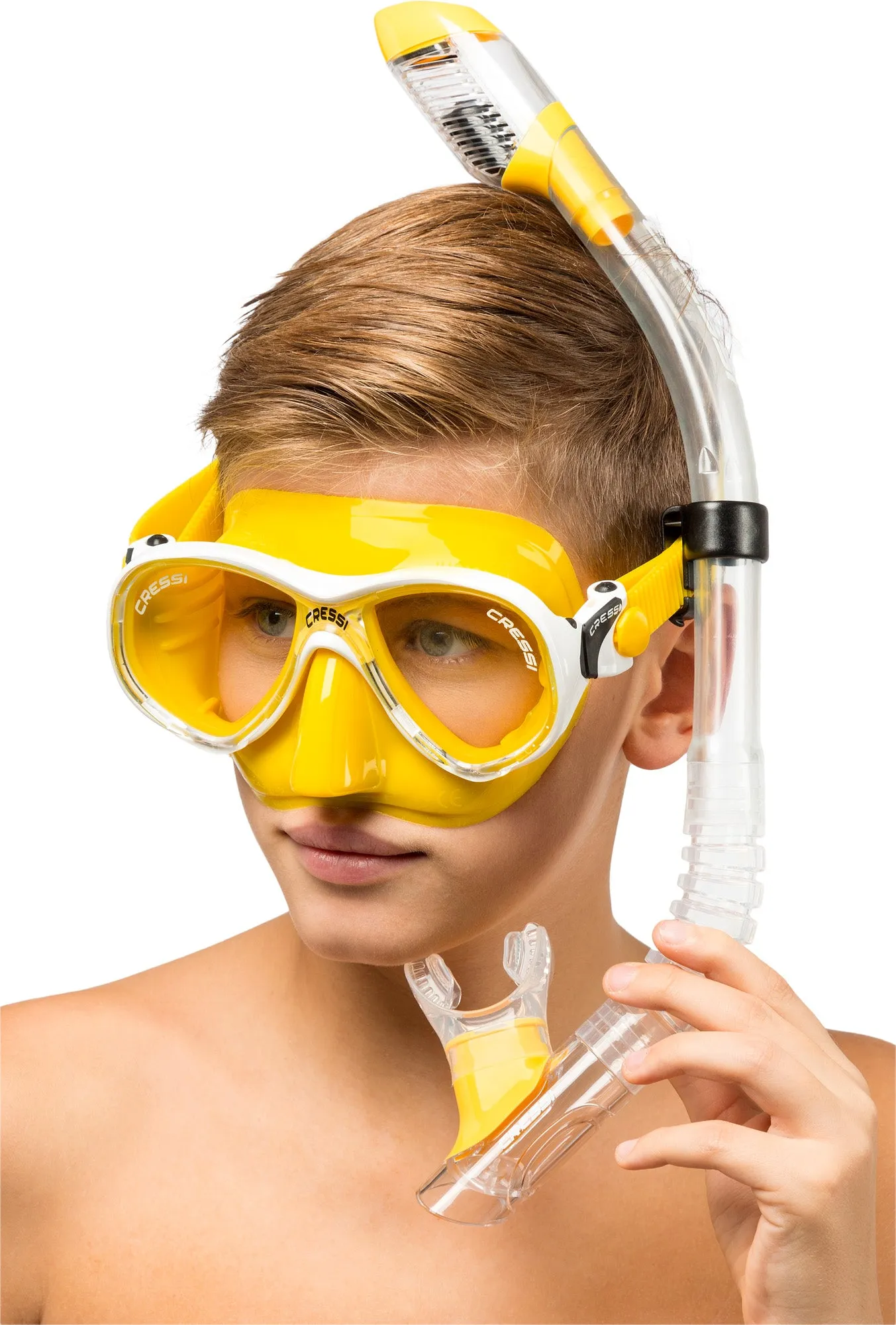 Cressi Marea Jr (Colorama Edition) & Mini Dry Masks & Snorkels Combo
