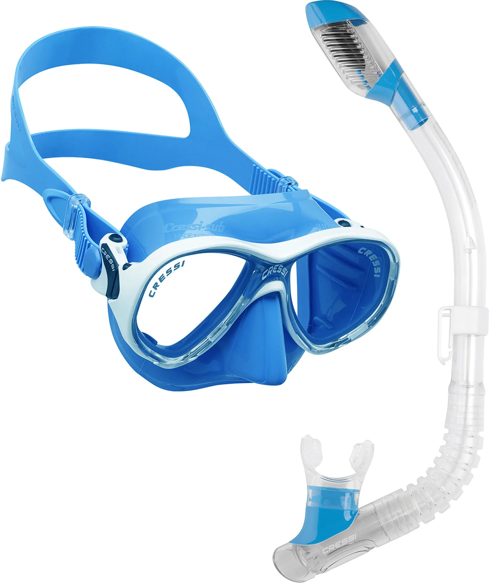 Cressi Marea Jr (Colorama Edition) & Mini Dry Masks & Snorkels Combo