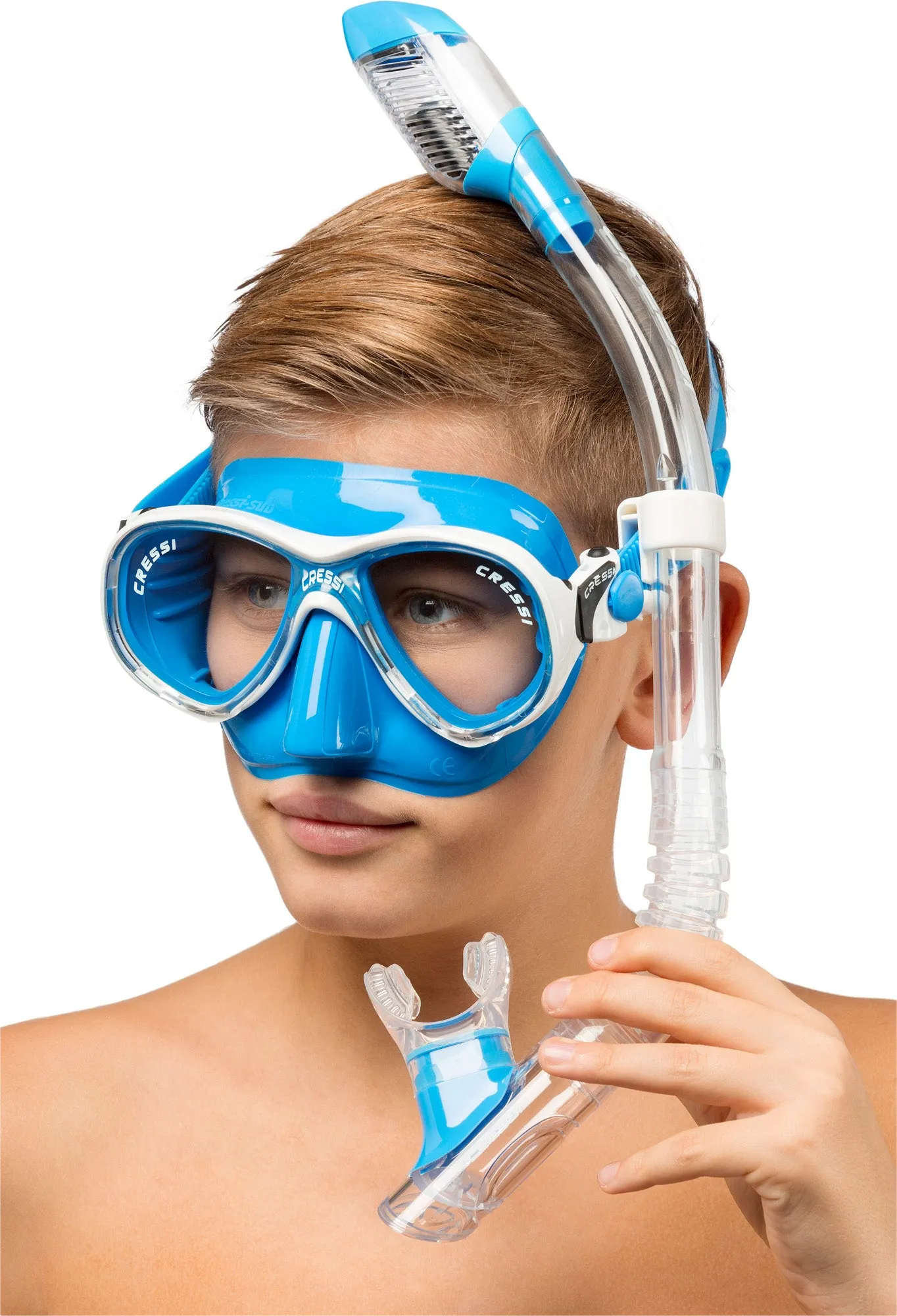 Cressi Marea Jr (Colorama Edition) & Mini Dry Masks & Snorkels Combo