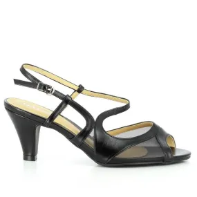 Dalessi Deva Black Slingback Sandals