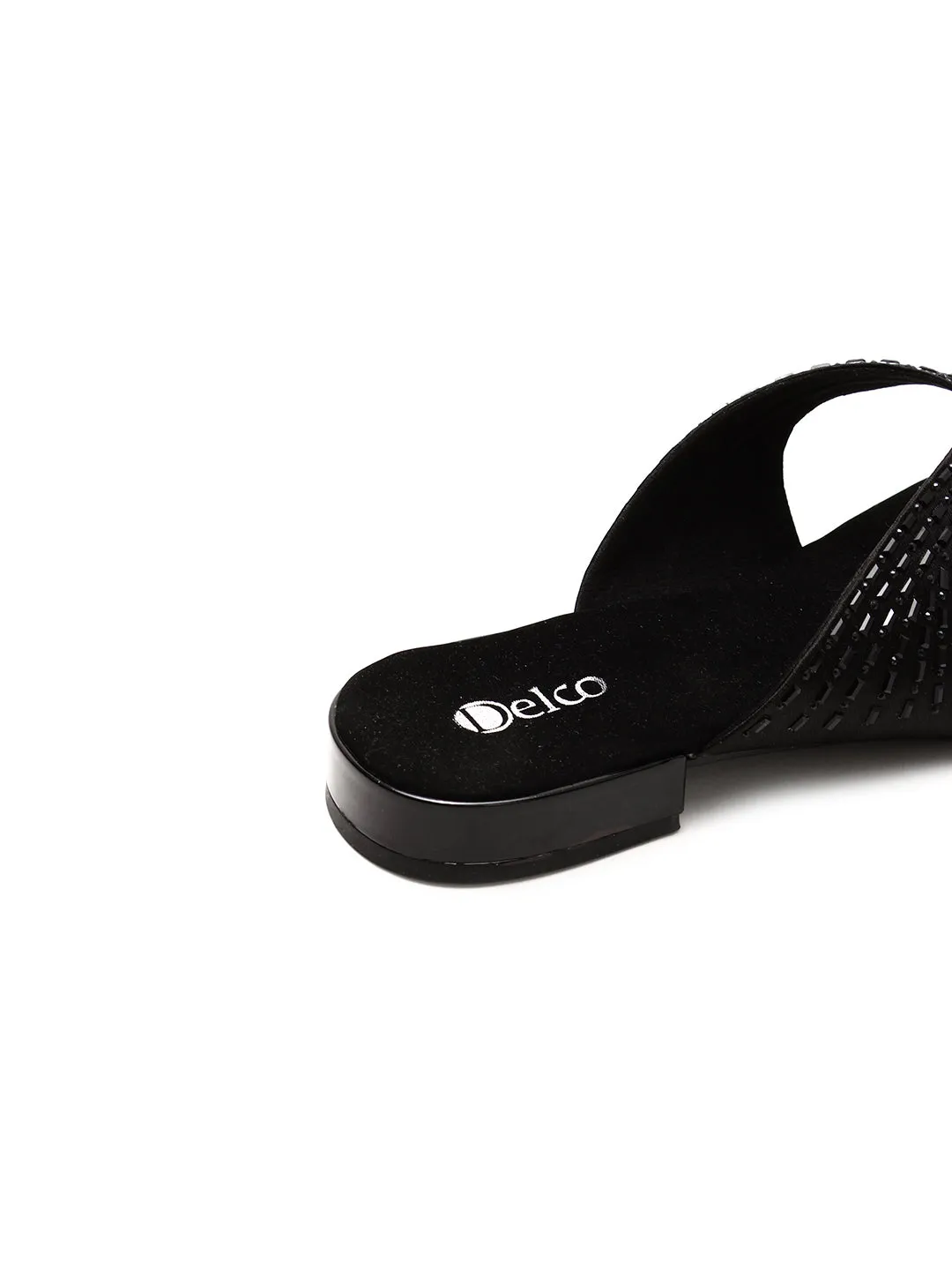 Delco Stylish Party Wear Block Heel Slip-Ons