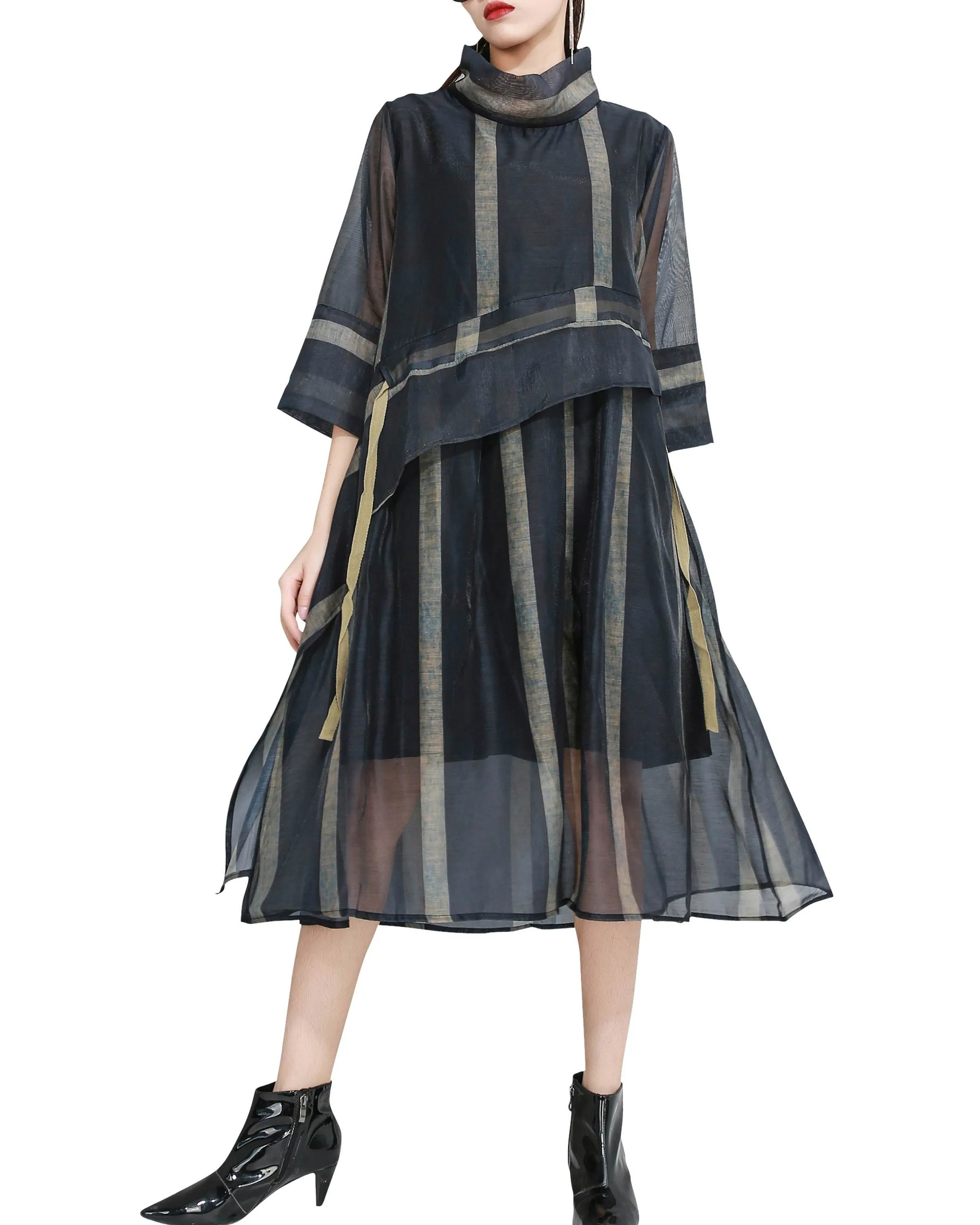 ellazhu Midi Tunic Dresses GY2280