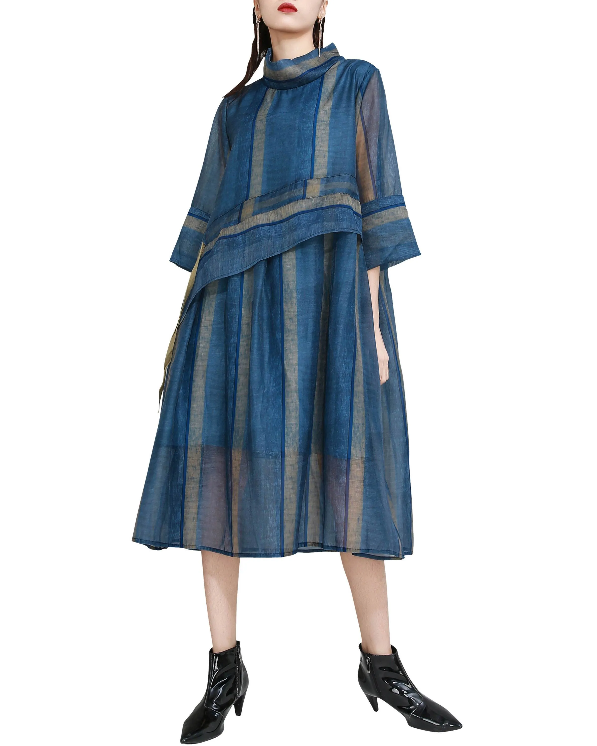 ellazhu Midi Tunic Dresses GY2280