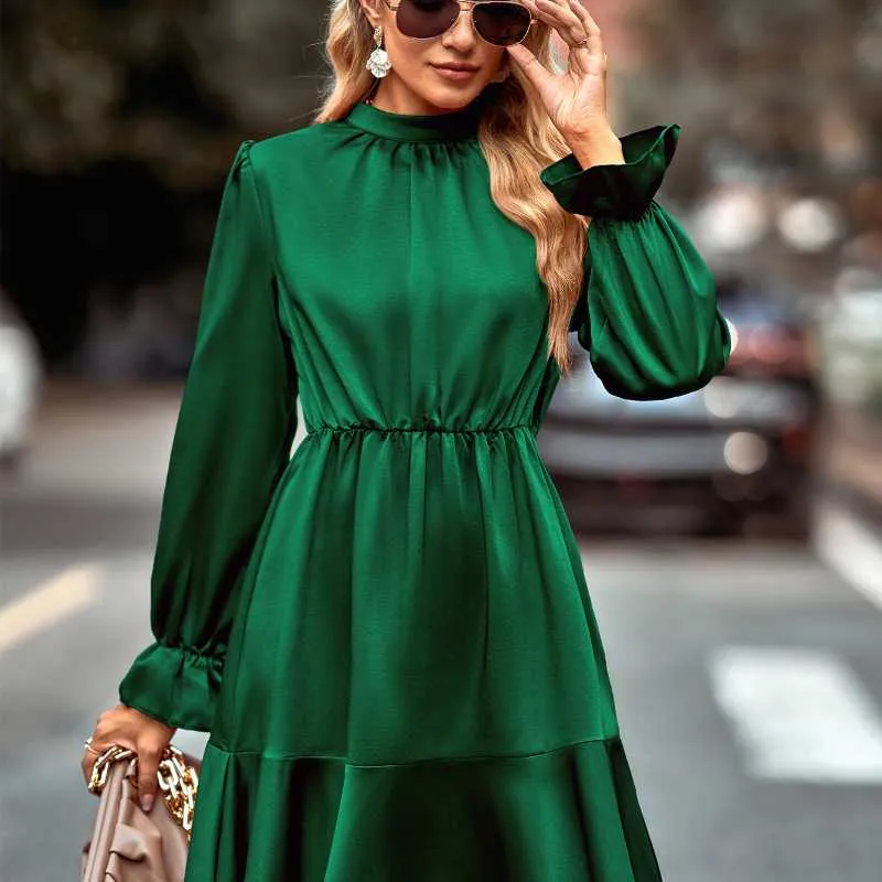 Fashionable High-neck Casual Dress