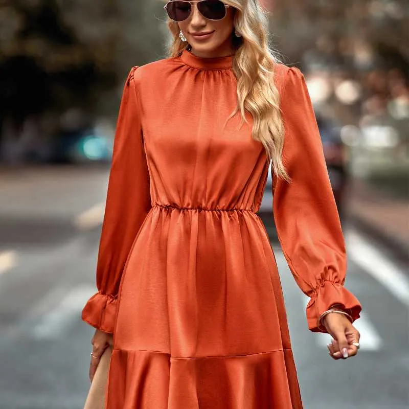 Fashionable High-neck Casual Dress