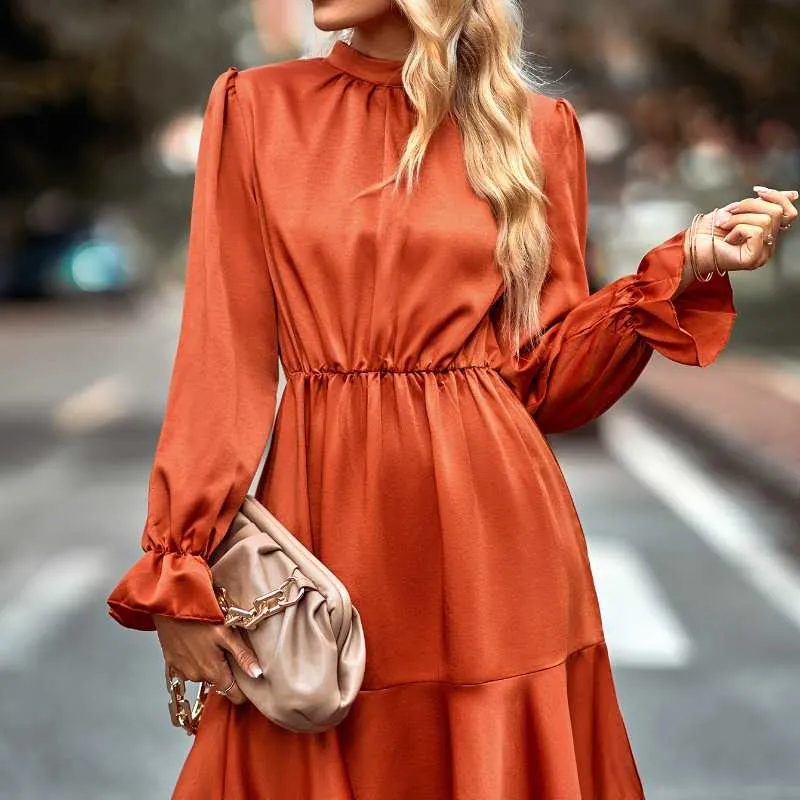 Fashionable High-neck Casual Dress