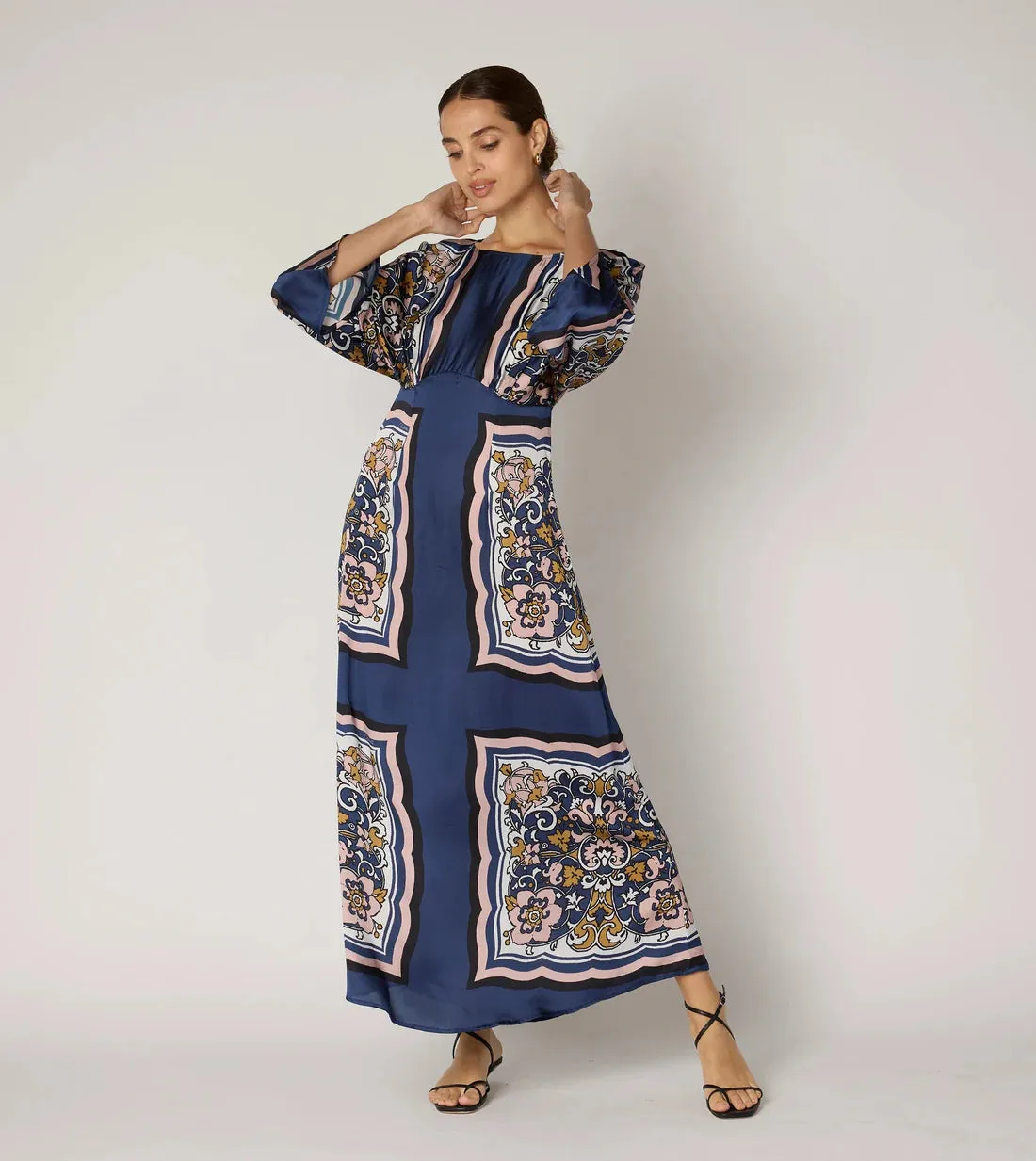 Fawn Ankle Dress - Floral Anise