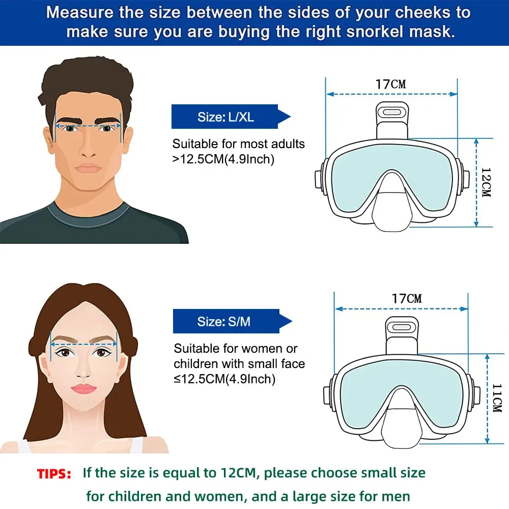 Foldable Anti-Fog Snorkel Mask Set