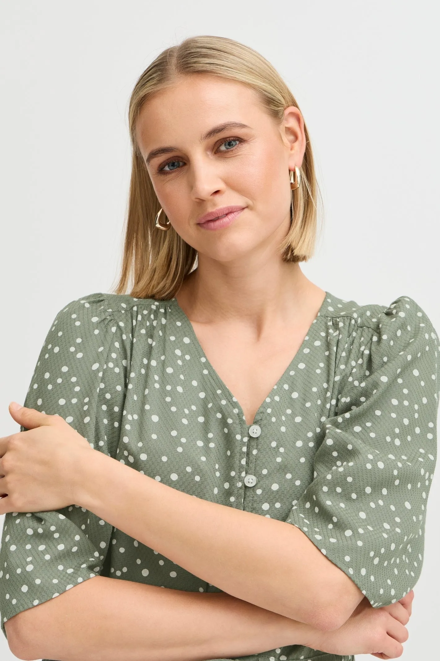 Fransa 20615414 FRKAMMA Green Mid Calf Dress