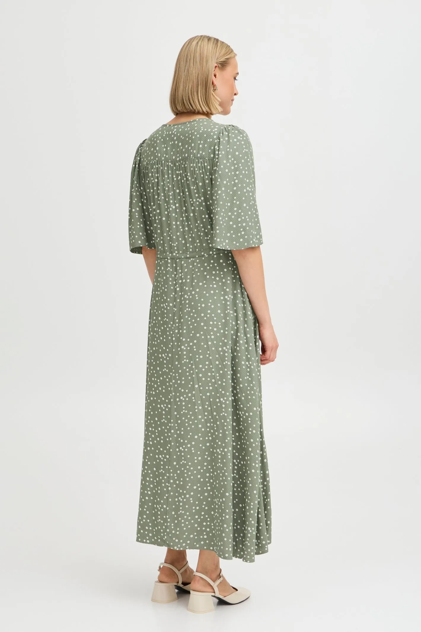Fransa 20615414 FRKAMMA Green Mid Calf Dress