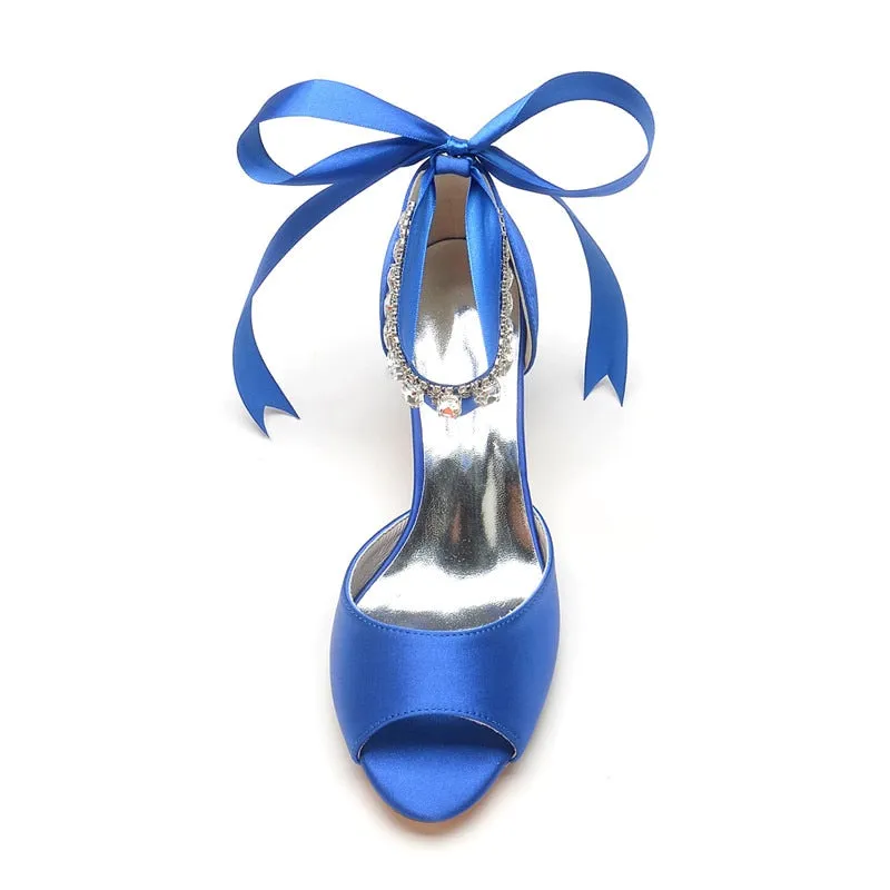 Funki Buys | Shoes | Women's Satin Tie Low Heel Wedding Shoe