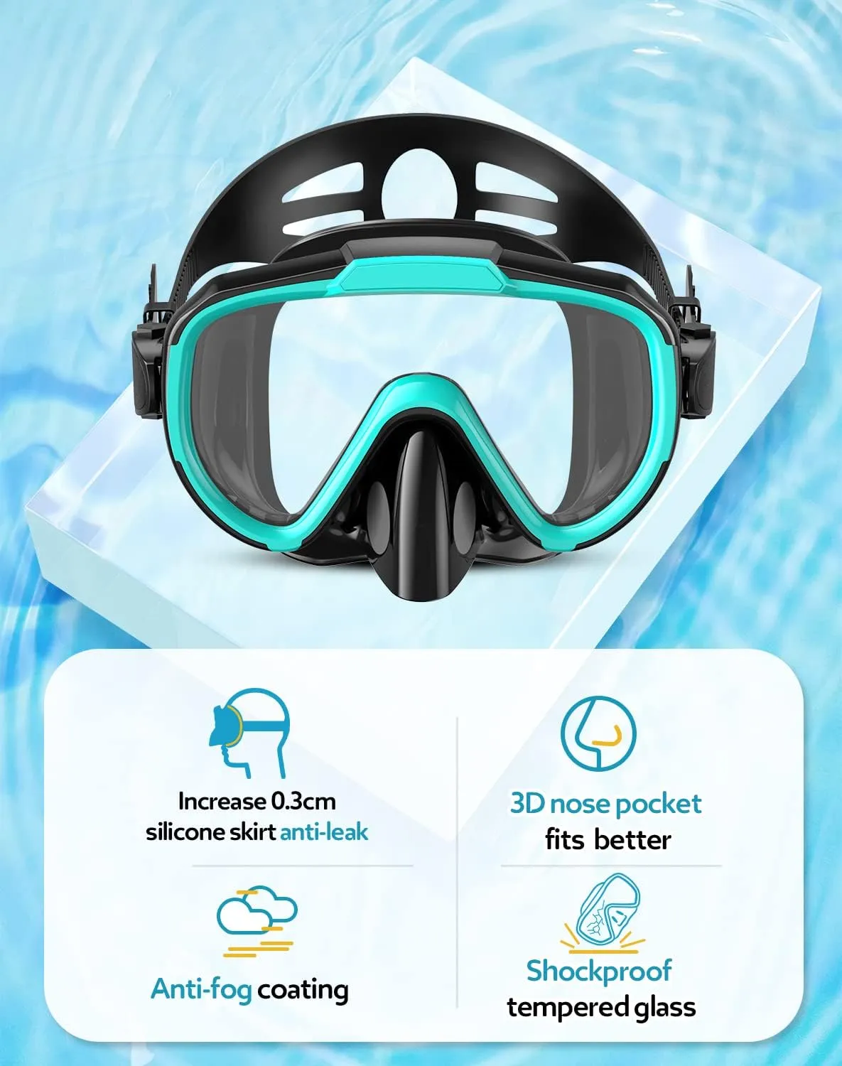 Greatever Snorkel Set with Fins for Adults