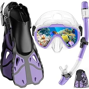Greatever Snorkel Set with Fins for Adults