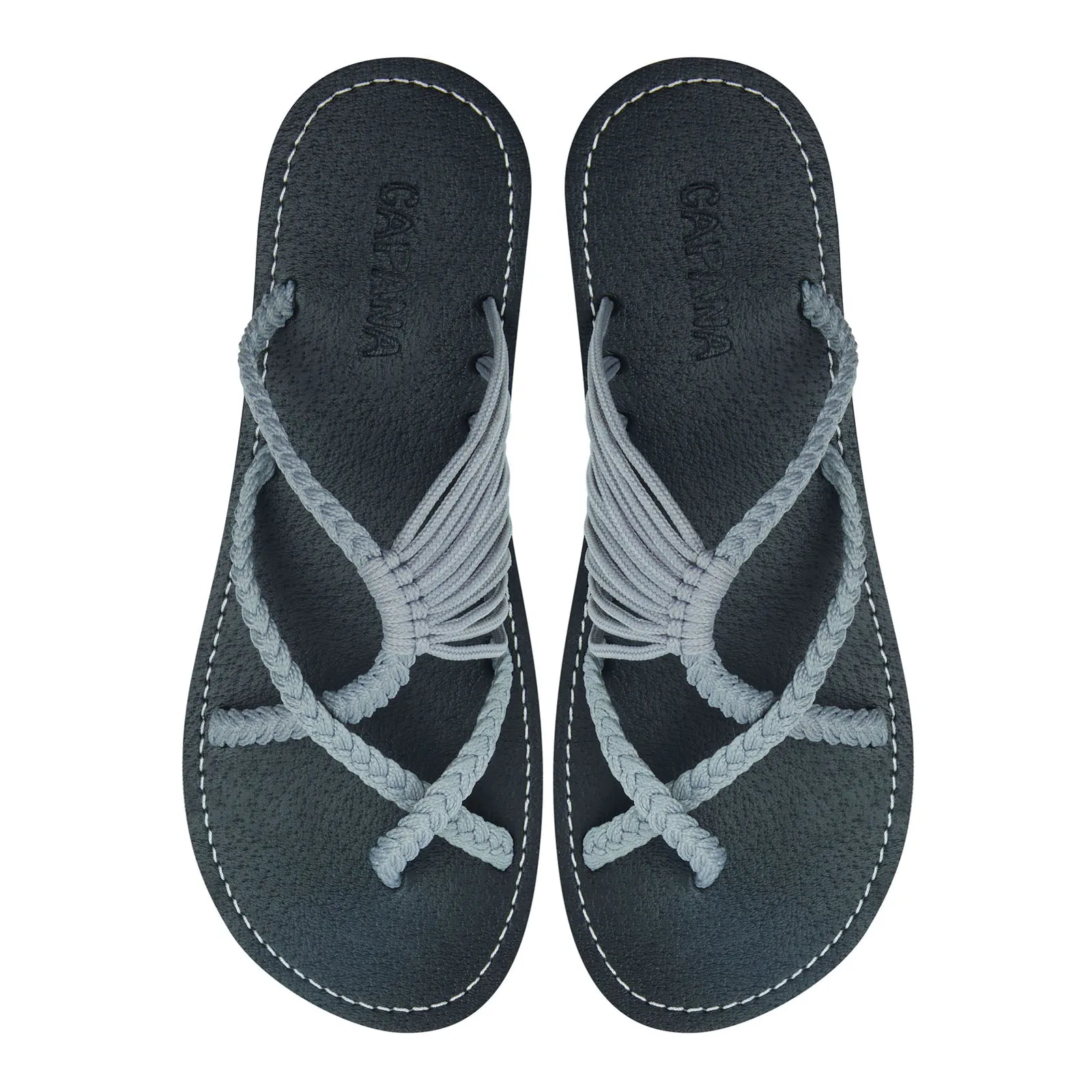 Oceanbliss - Light Gray Rope Sandals