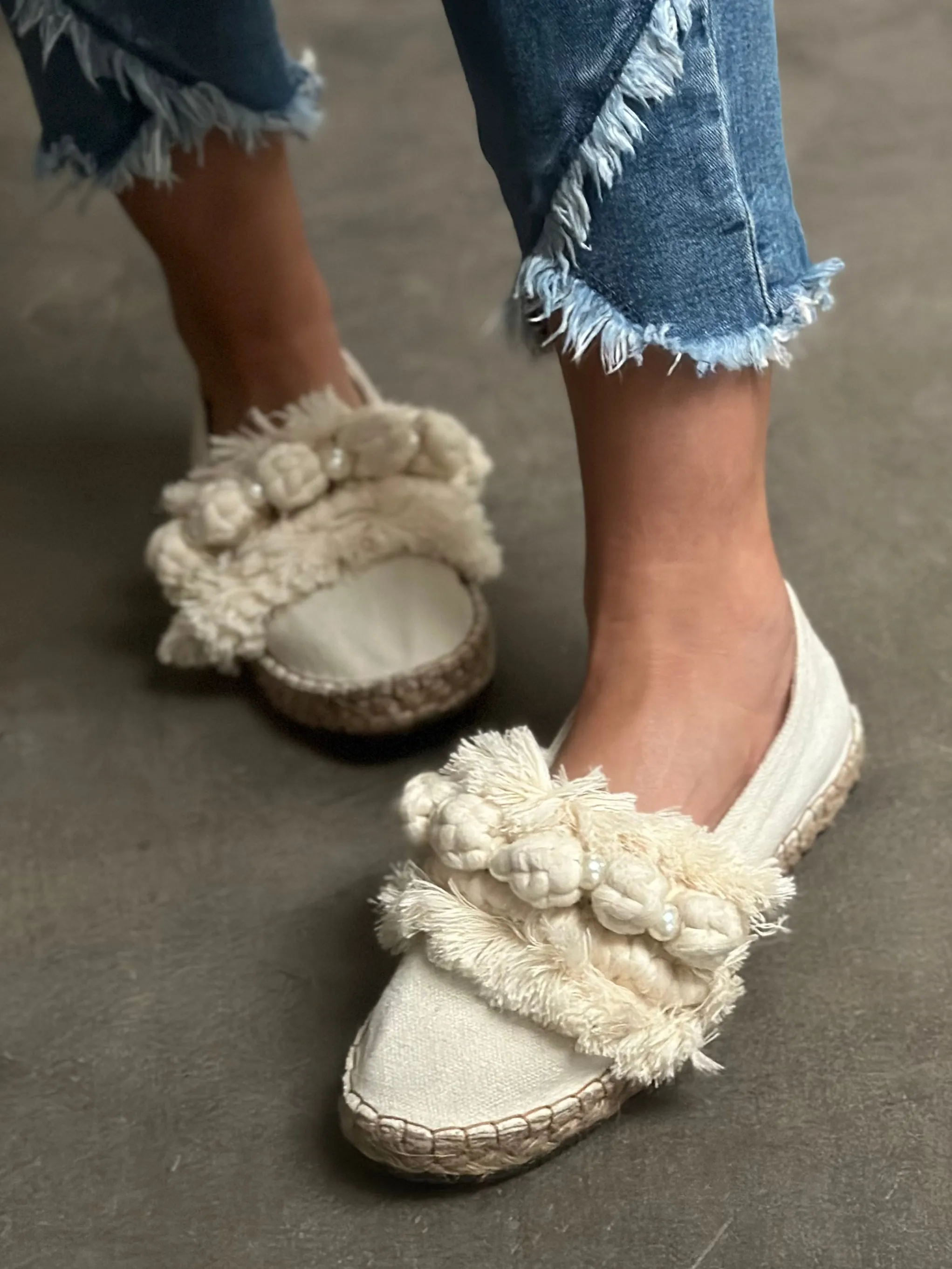 Pearl & Macrame Espadrille