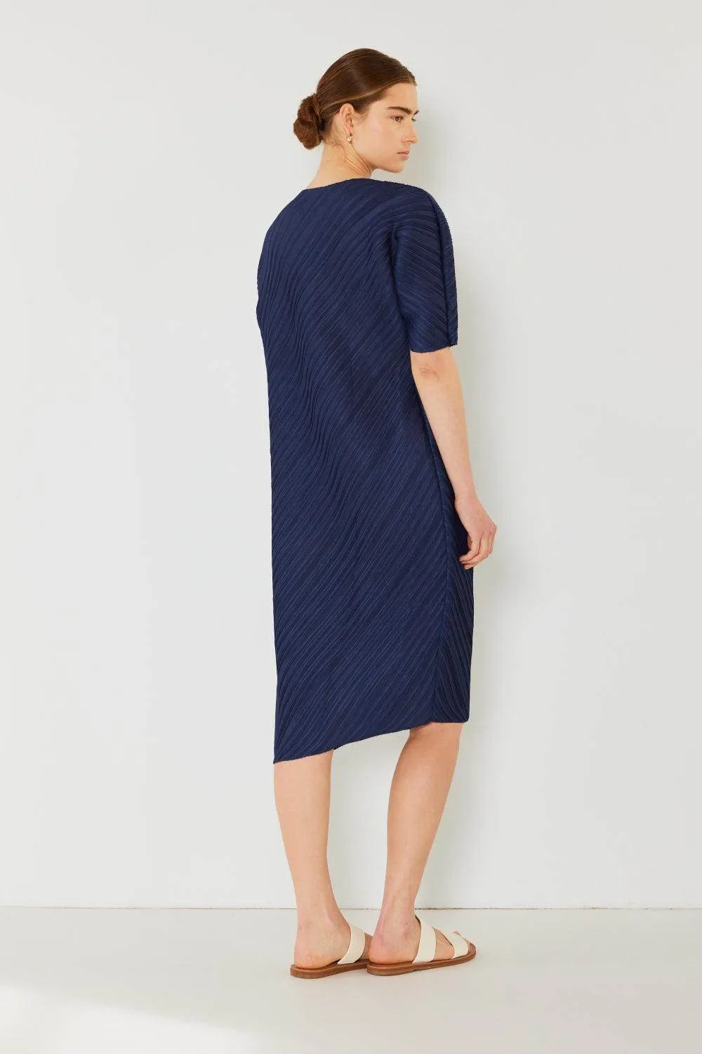 Pleated Dolman Sleeve Dress