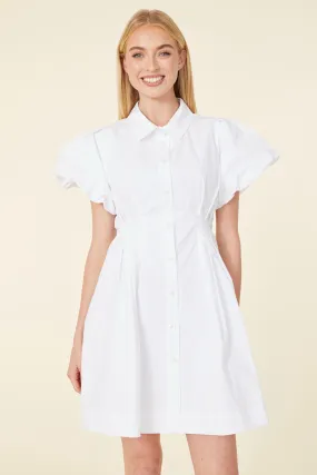 Poplin Statement Sleeve Dress