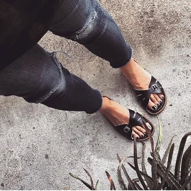 Salt Water Classic Slides- Black