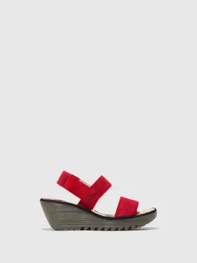 Sling-Back Sandals YACO416FLY LIPSTICK RED