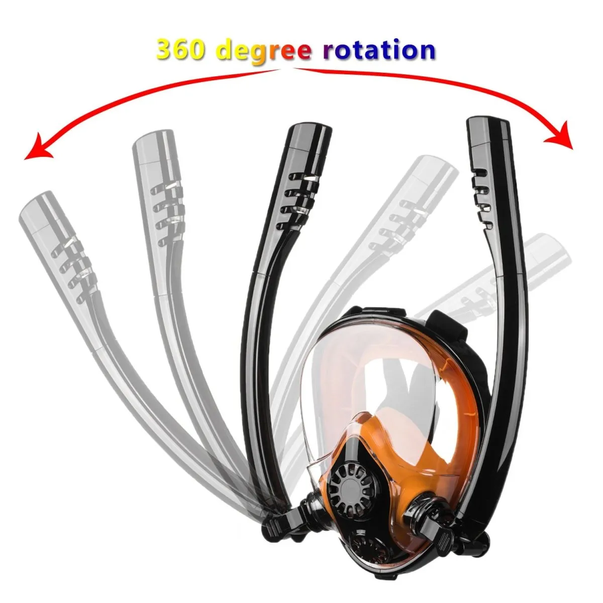 Snorkel Mask Full Face Diving Mask Snorkel  180° View
