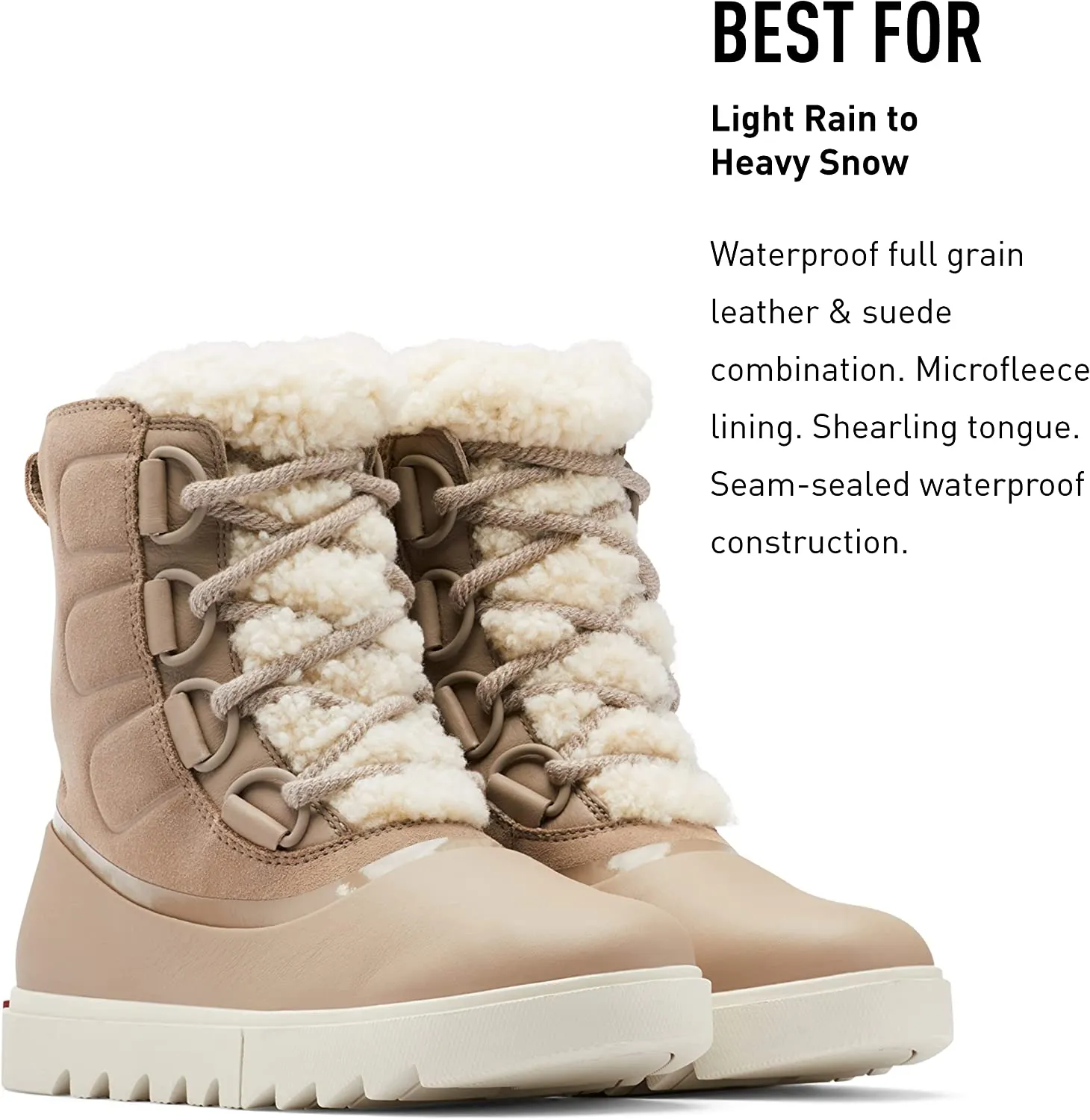Sorel Women's Joan of Arctic Next Lite Boot — Waterproof Leather & Suede Snow Boots