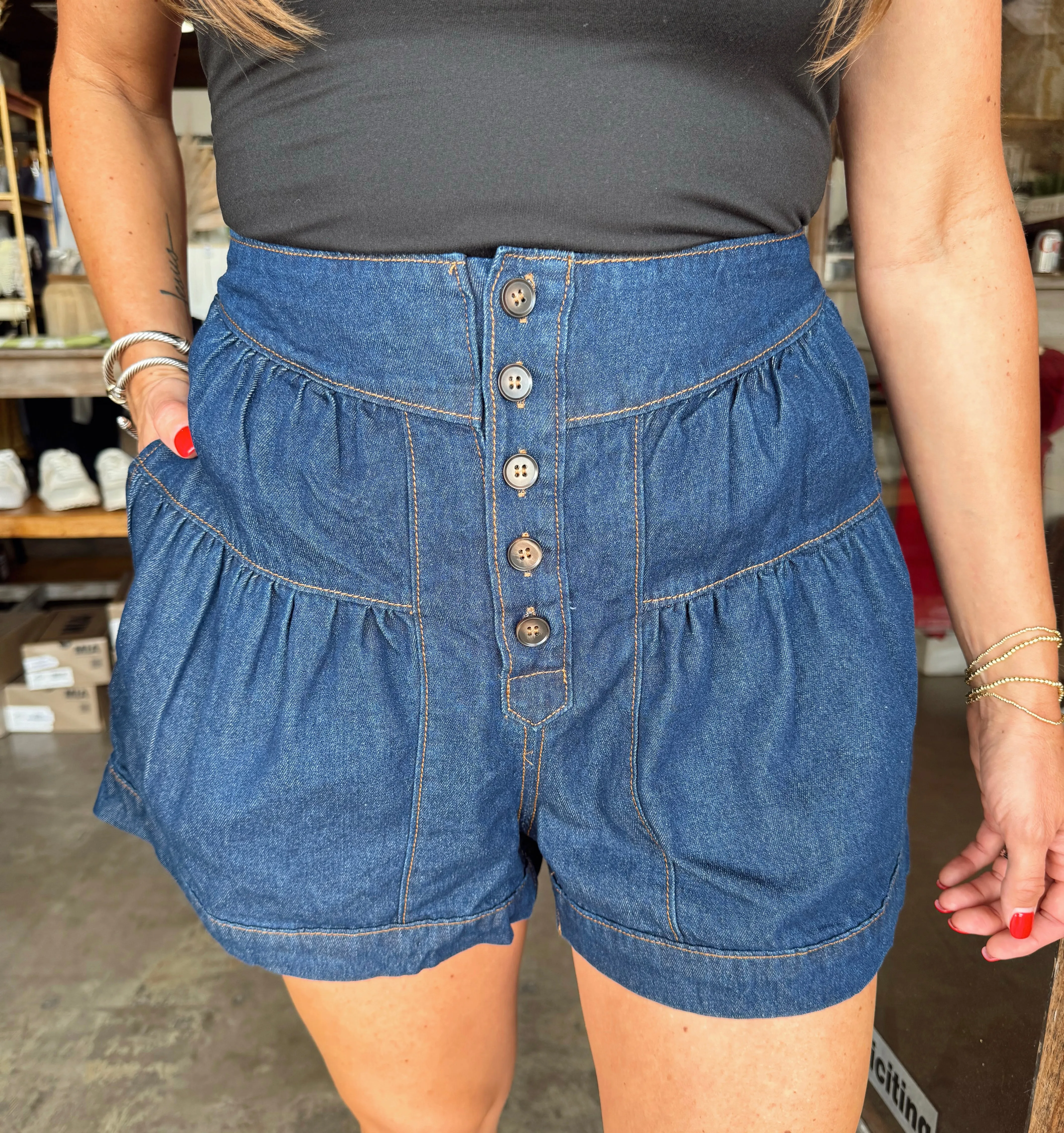 Stella Button Up Shorts