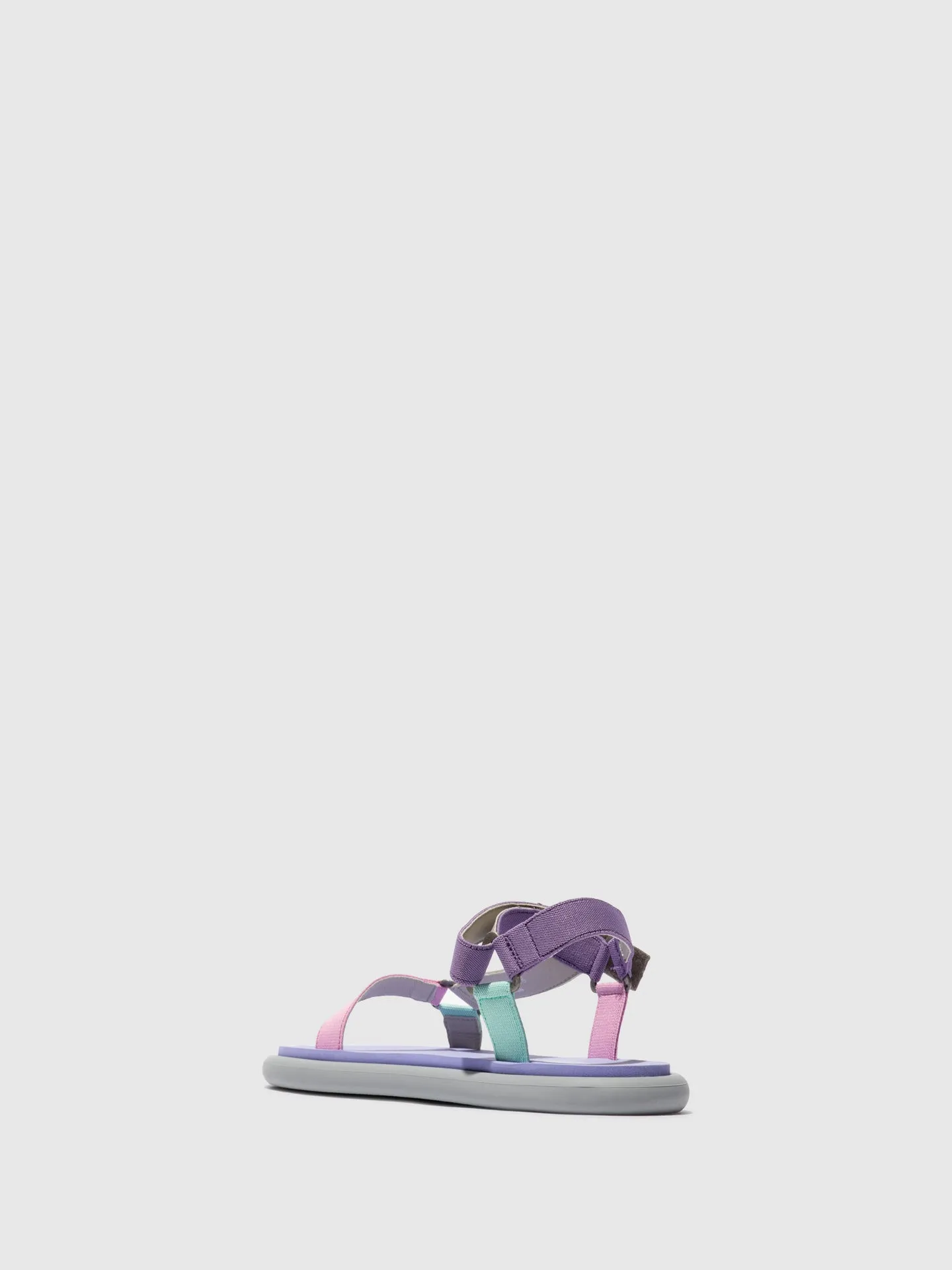 T-Strap Sandals OLIE072FLY CONCRETE/MULTICOLOR/VIOLET