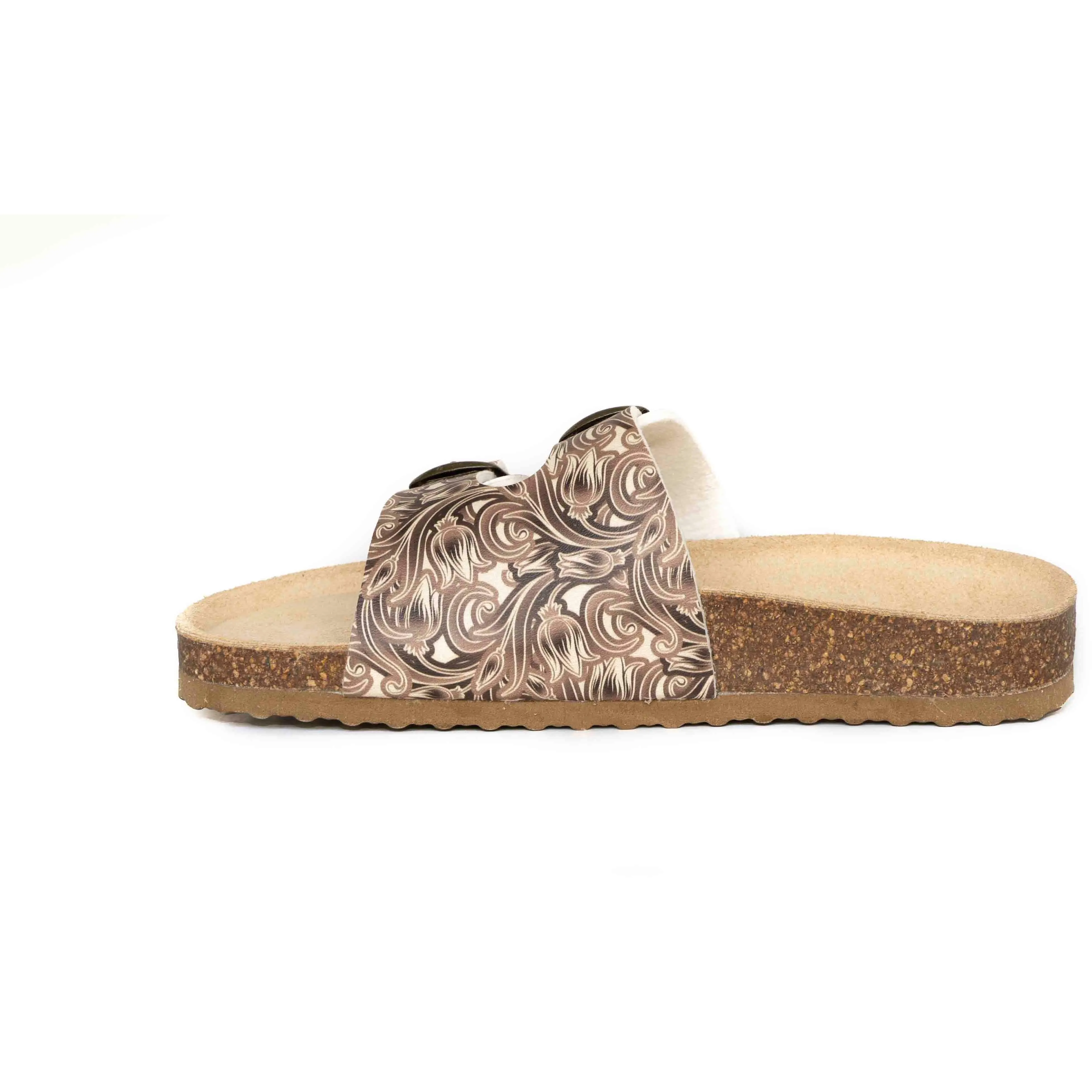 T92: colour 40 - white brown ladies orthotic sandals